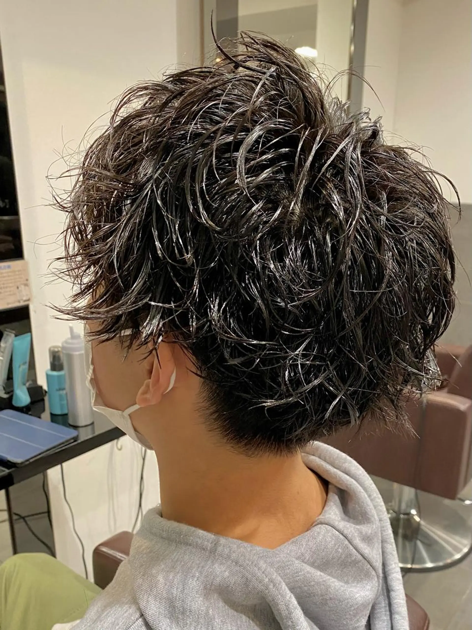 パーマ メンズ カット パーマ ⭕️メンズパーマ⭕️ 山口　裕太郎のヘアスタイル