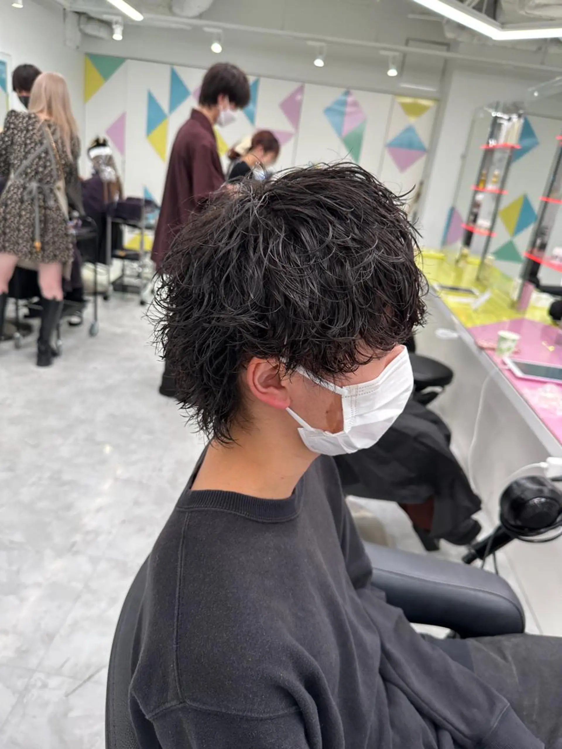 ショート カラー パーマ メンズ 【メンズサロン】 BLUCK 横浜のヘアスタイル