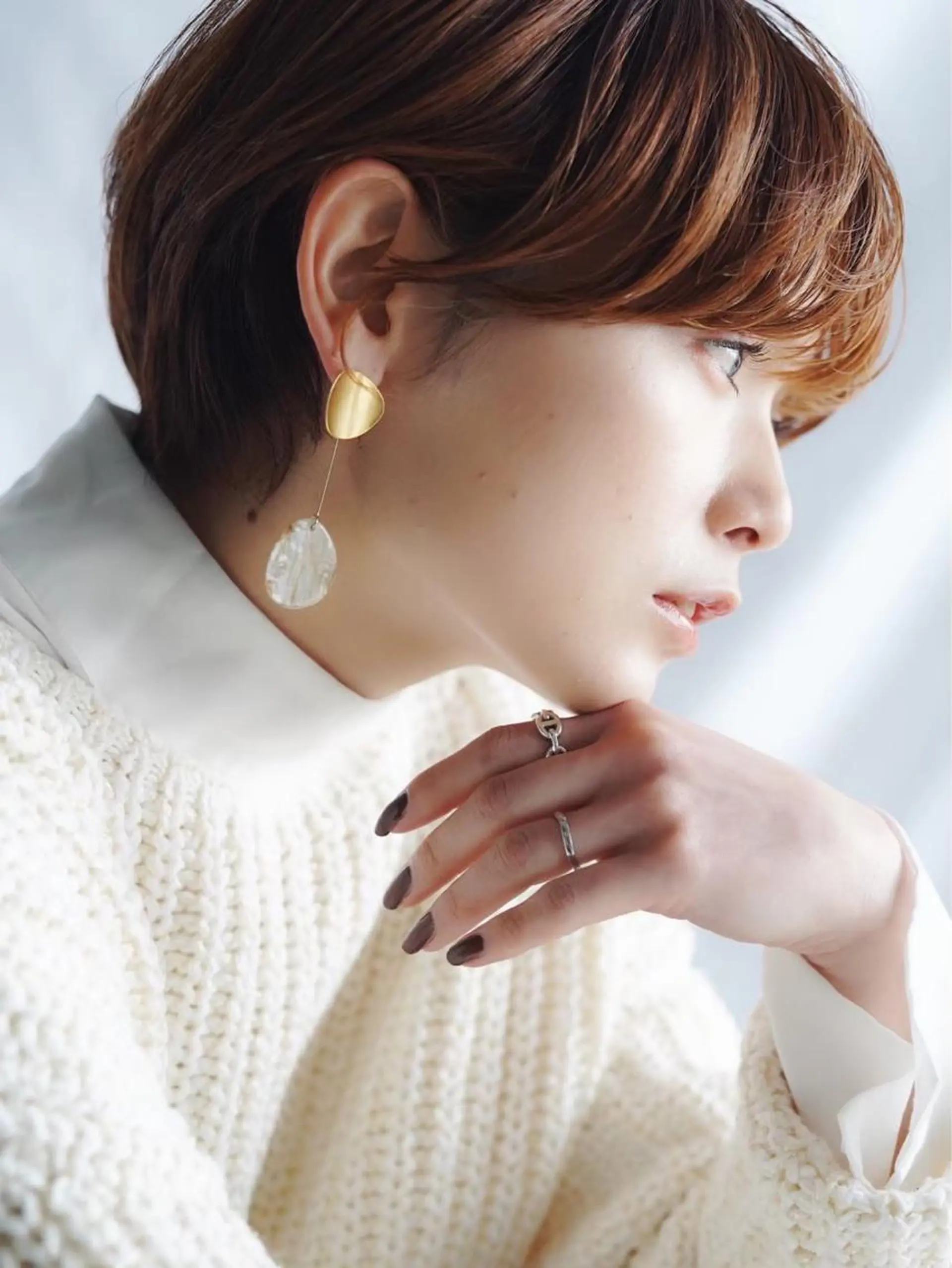 ショート 透明感カラー/似合わ せカット/大島実加永のヘアスタイル