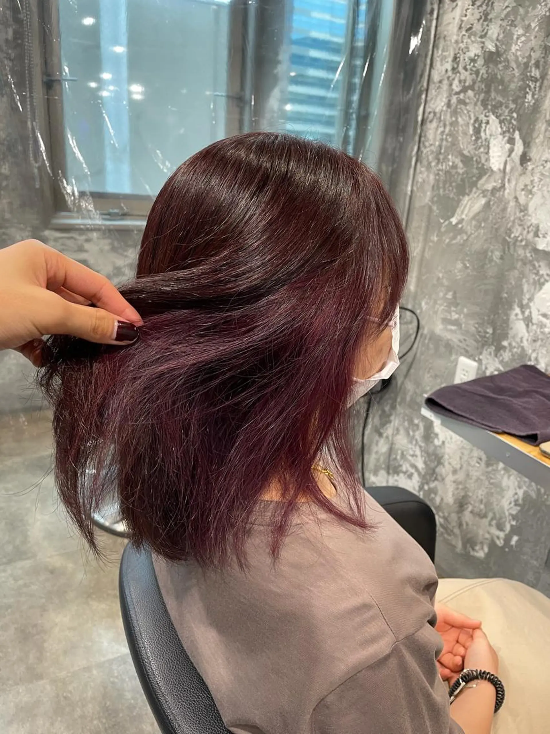 セミロング カラー ラベンダーカラー ピンクカラー ピンクラベンダー ベージュカラー💖 やすひろのヘアスタイル