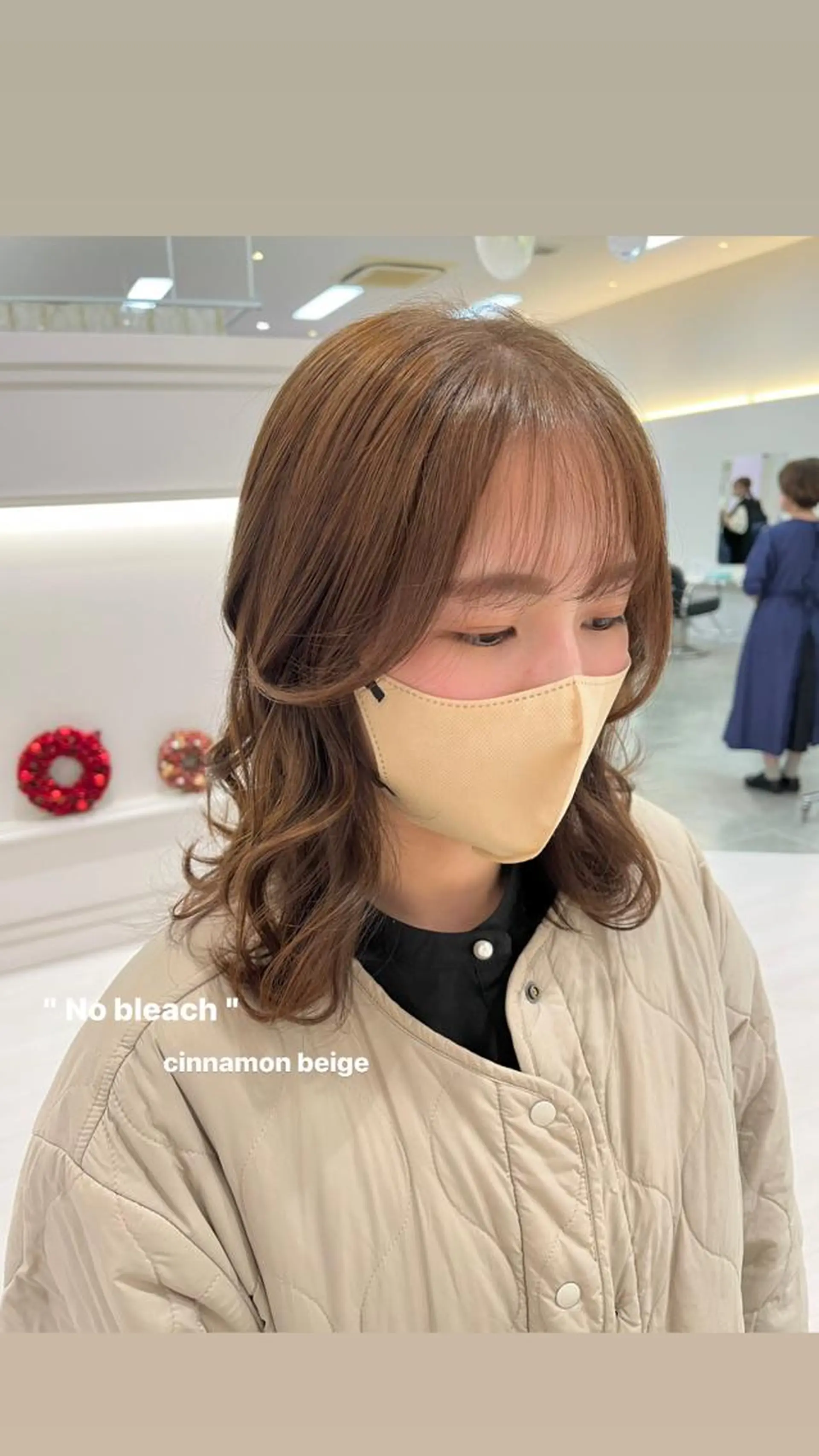 ミディアム カラー ベージュカラー ブリーチ ダブルカラー ブリーチなしカラー GOODDAY ヘアサロンのヘアスタイル