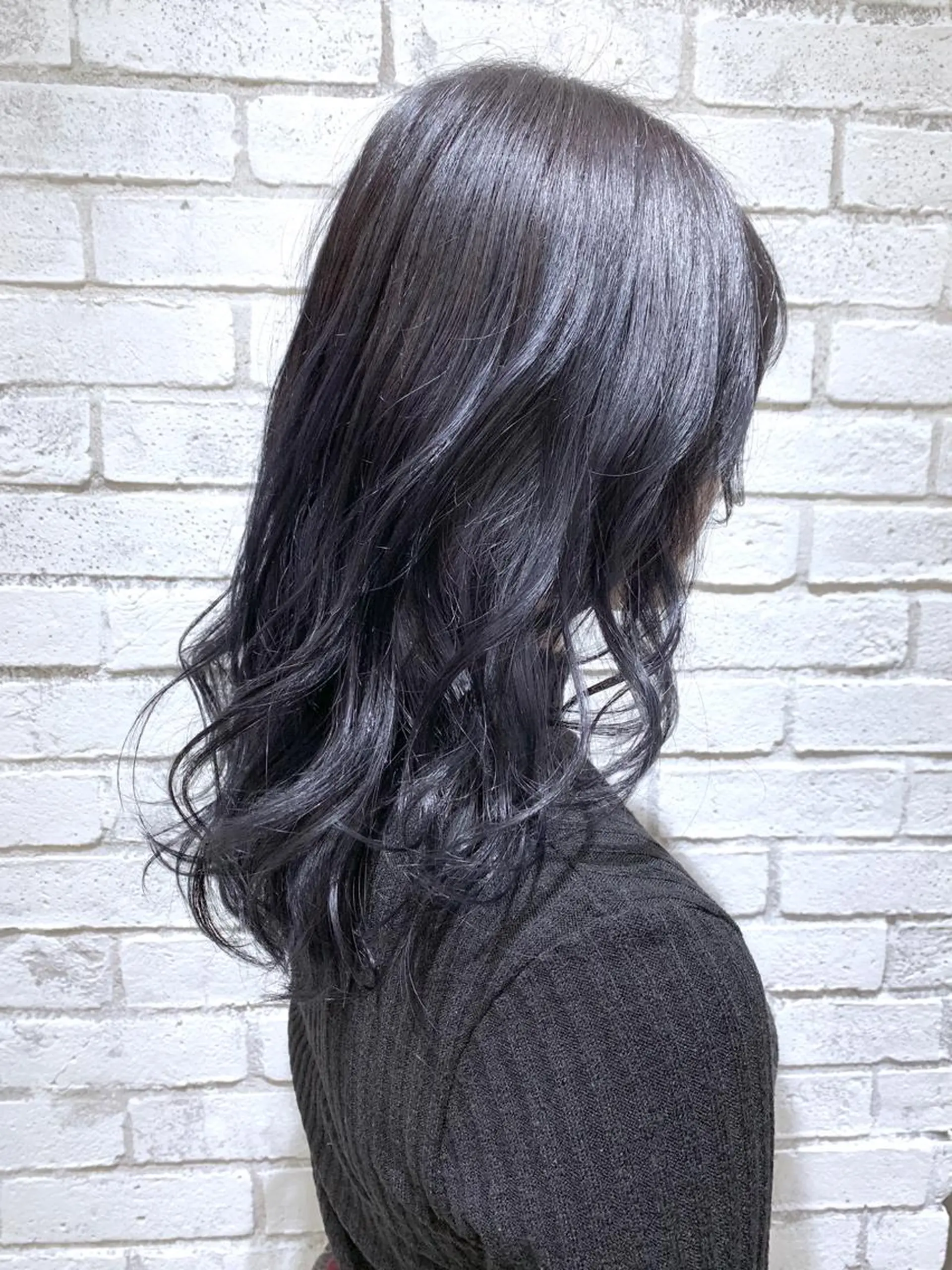セミロング カラー パーマ ヘアアレンジ グレージュ ネイビーカラー カット ヘアカラー トリートメント 縮毛矯正/美髪 髪質改善/石田幸輔のヘアスタイル