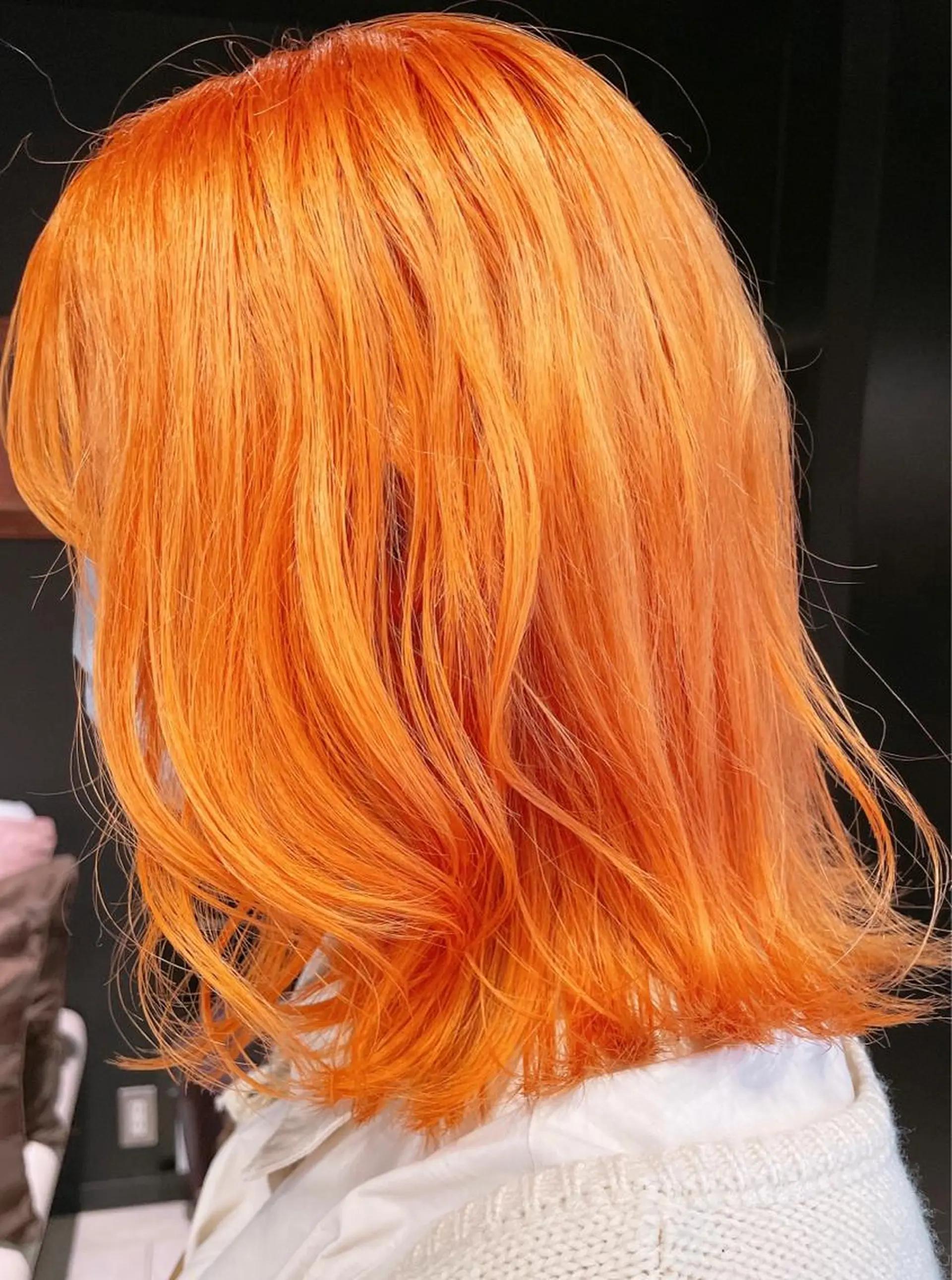 ミディアム カラー ブリーチ オレンジ カット ヘアカラー こすげひろと カラー講師のヘアスタイル