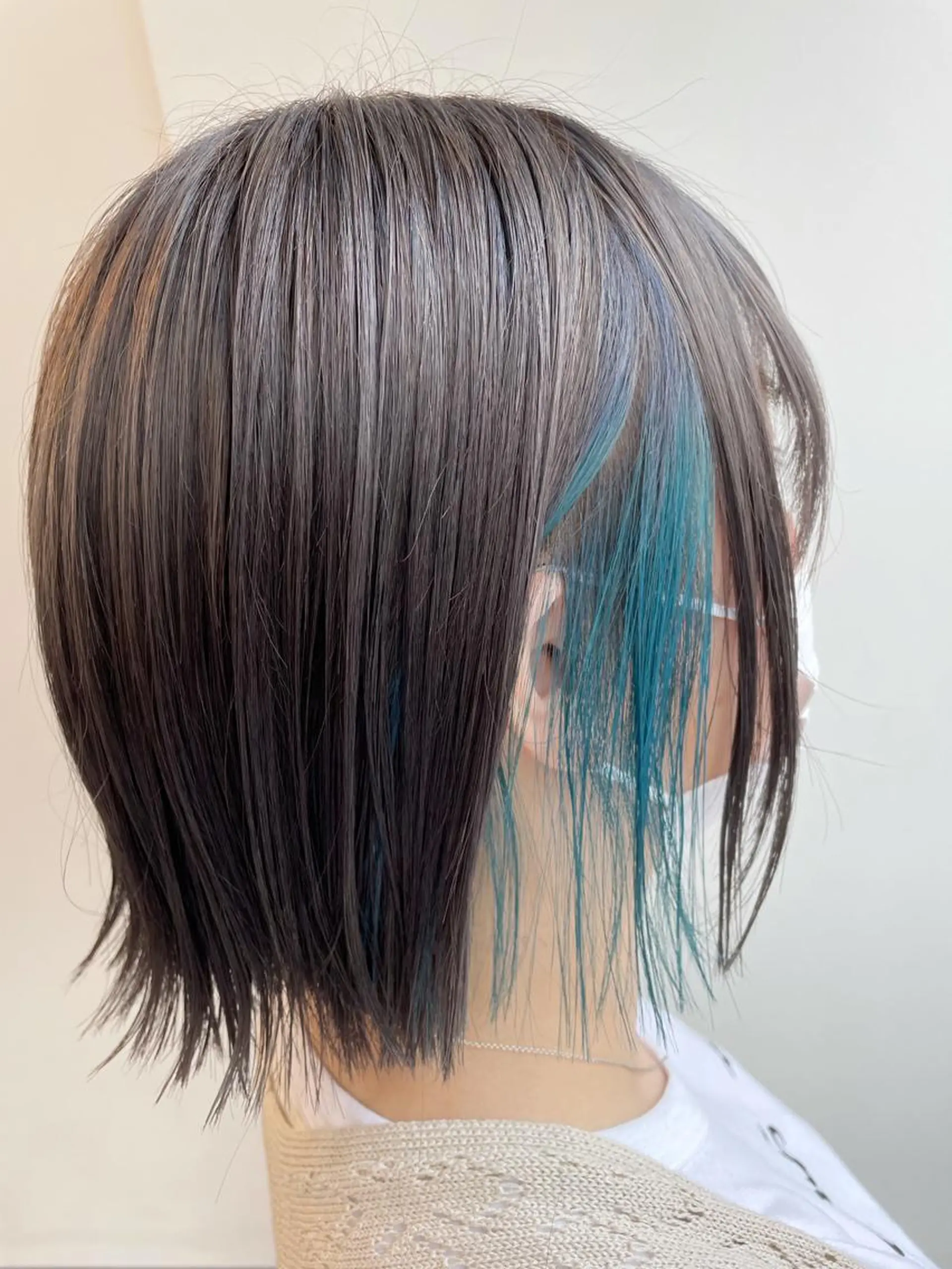 ショート カラー 切りっぱなしボブ イヤリングカラー ボブ レイヤー/髪質改善✨ sumi（スミ）のヘアスタイル