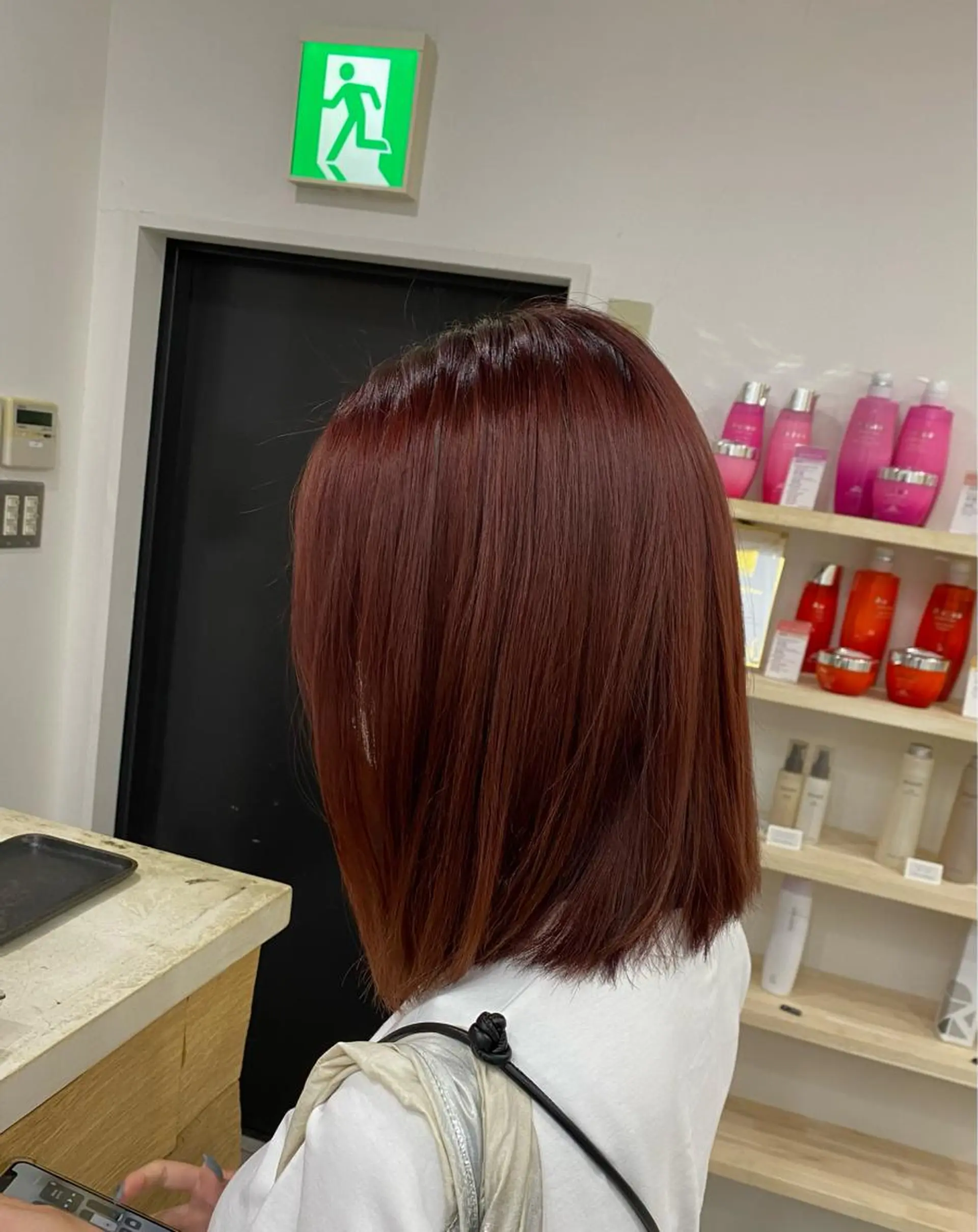 ミディアム カラー カシス 黒須 蓮太のヘアスタイル