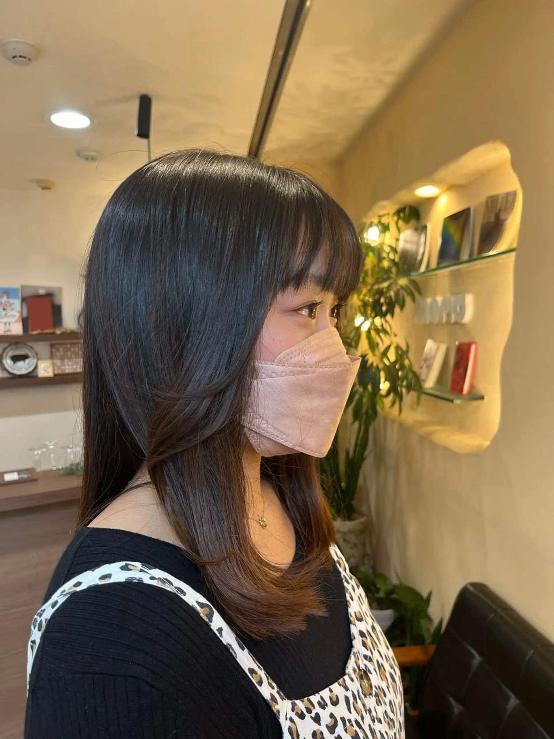 セミロング 顔周りカット 韓国風ヘア 田畑 優希のヘアスタイル