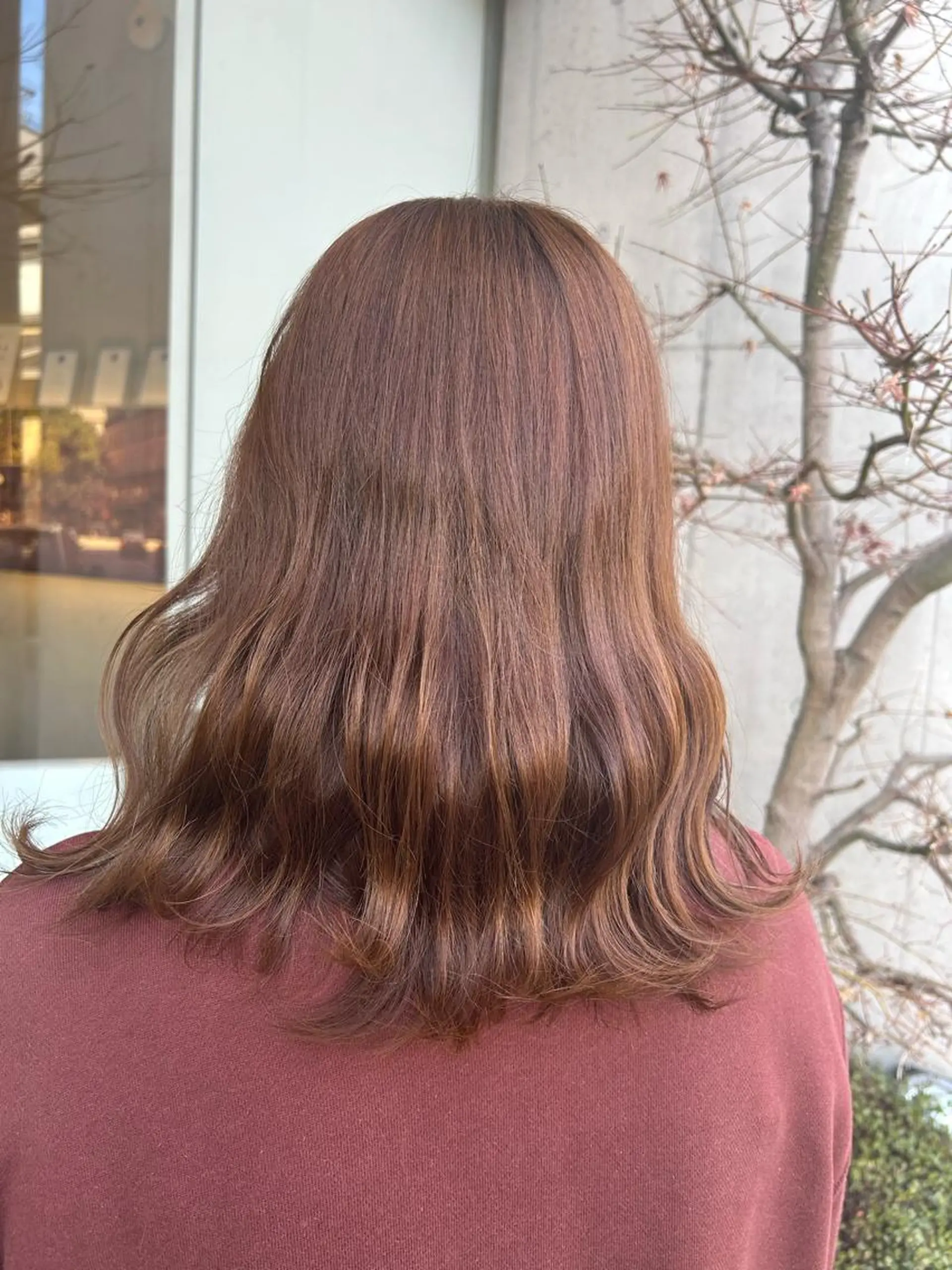 セミロング カラー 増渕 里奈のヘアスタイル