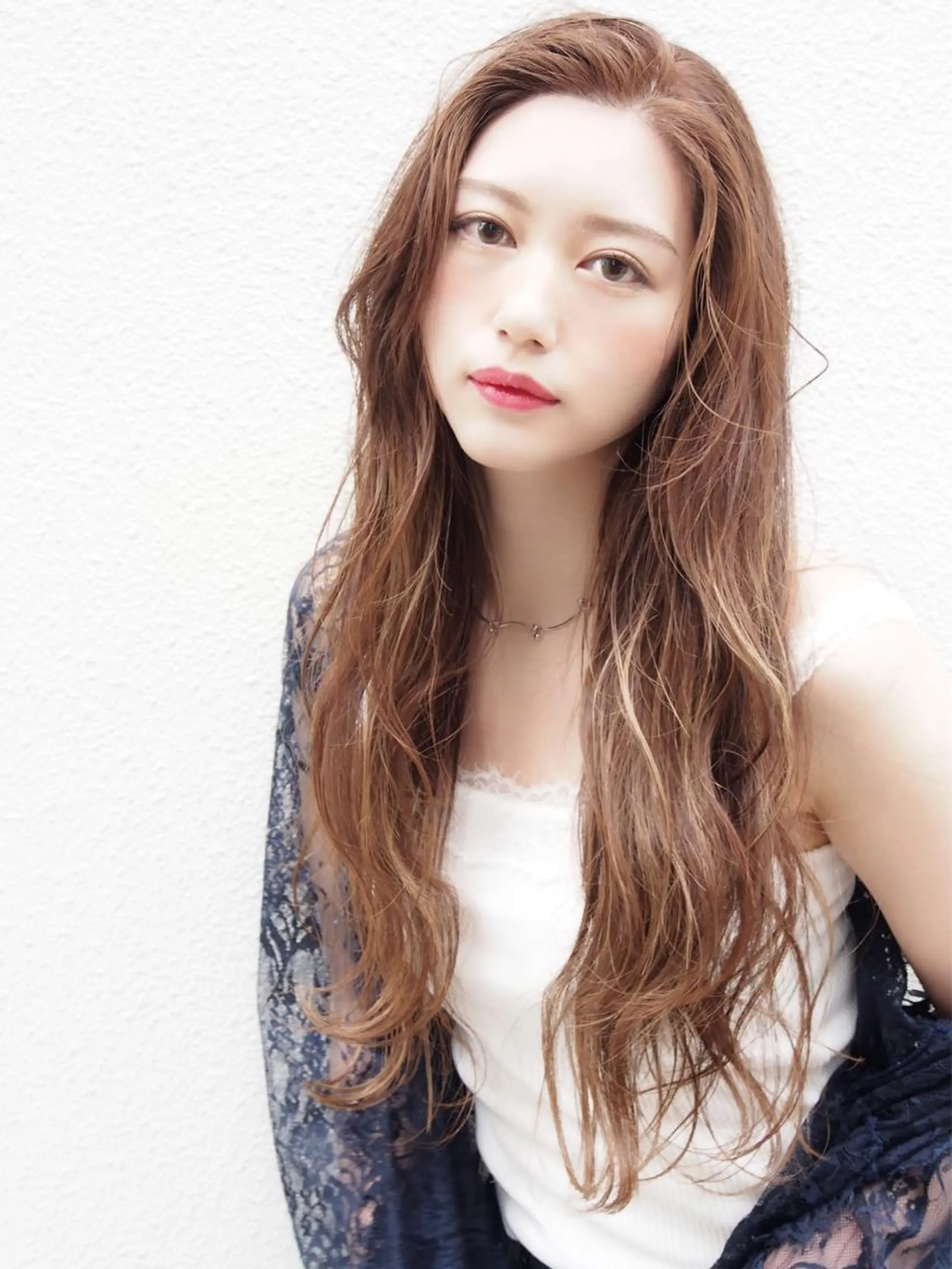 ロング カラー グレージュ ハイライトカラー ネイビーカラー 外国人風カラー ハイライト 髪質改善/レイヤー ストウシンゴのヘアスタイル