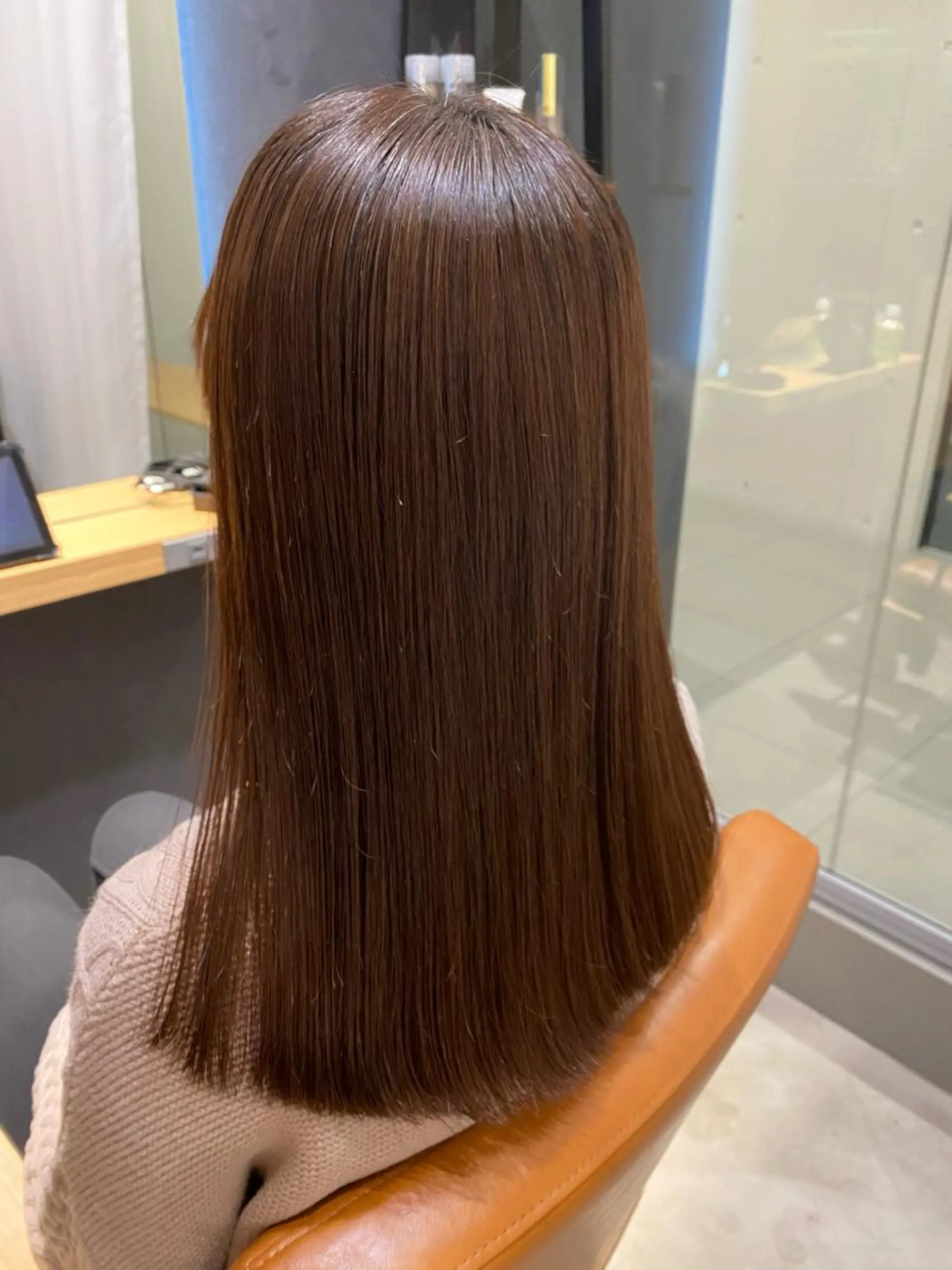 セミロング パーマ くせ毛 縮毛矯正 カット 縮毛矯正 トリートメント 田中 アキオのヘアスタイル