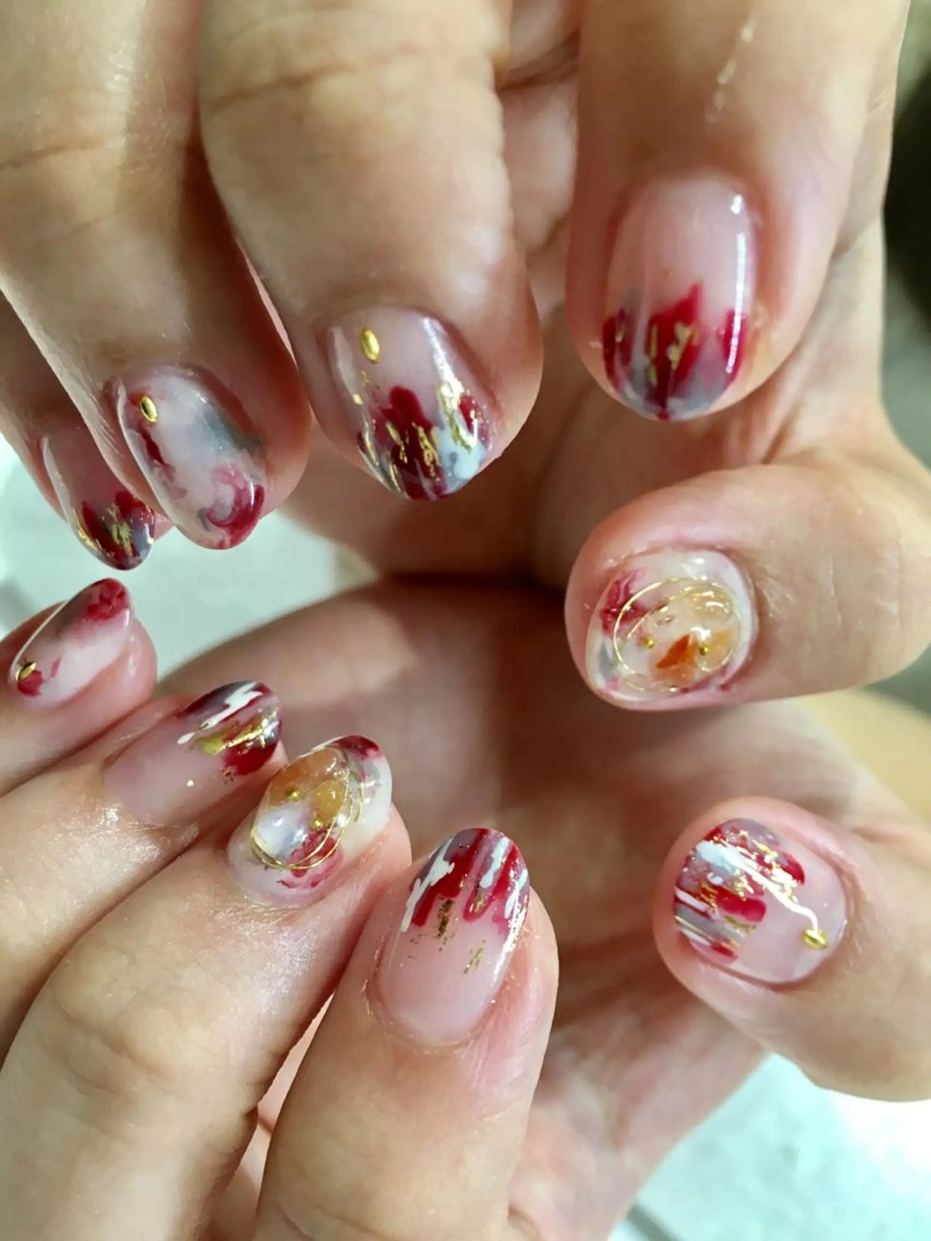 ネイル アートネイル ニュアンスネイル 佐藤 まりえのネイルデザイン