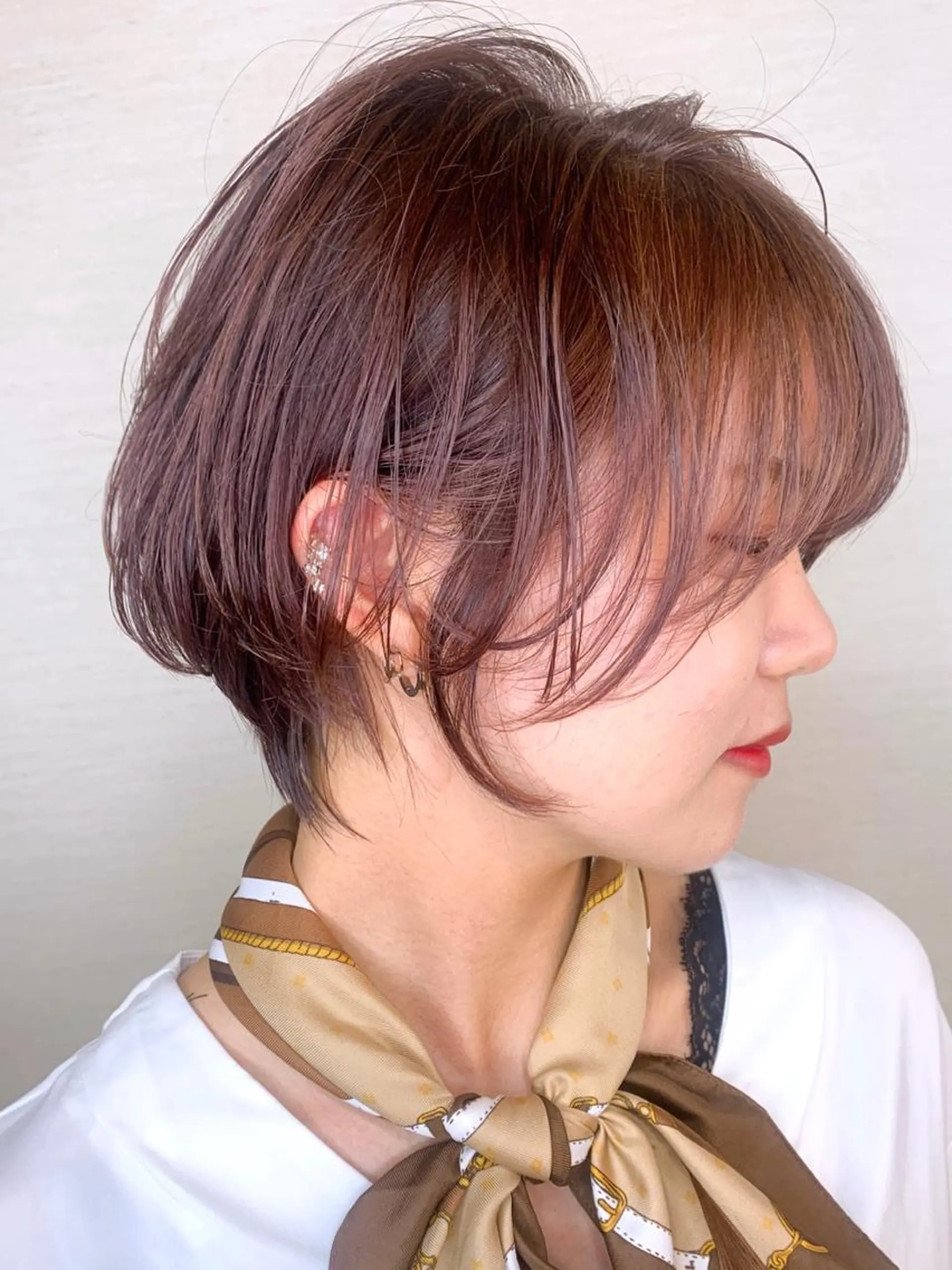 ショート カラー 韓国レイヤーカット/ ダブルカラーのヘアスタイル