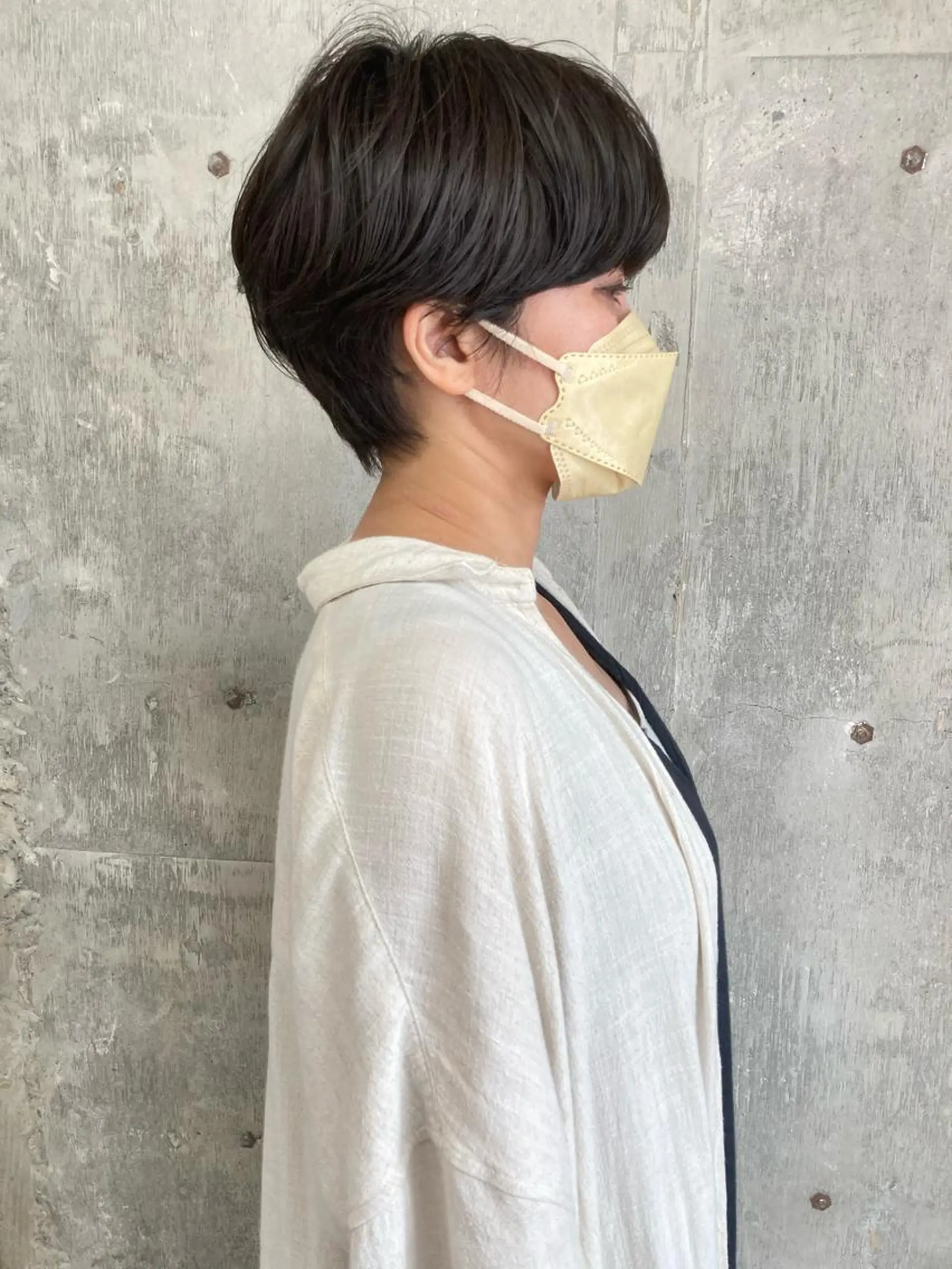 ショート カラー パーマ アッシュ ベージュカラー カット ヘアカラー パーマ 小木曽智美 /ボブ/ショートのヘアスタイル