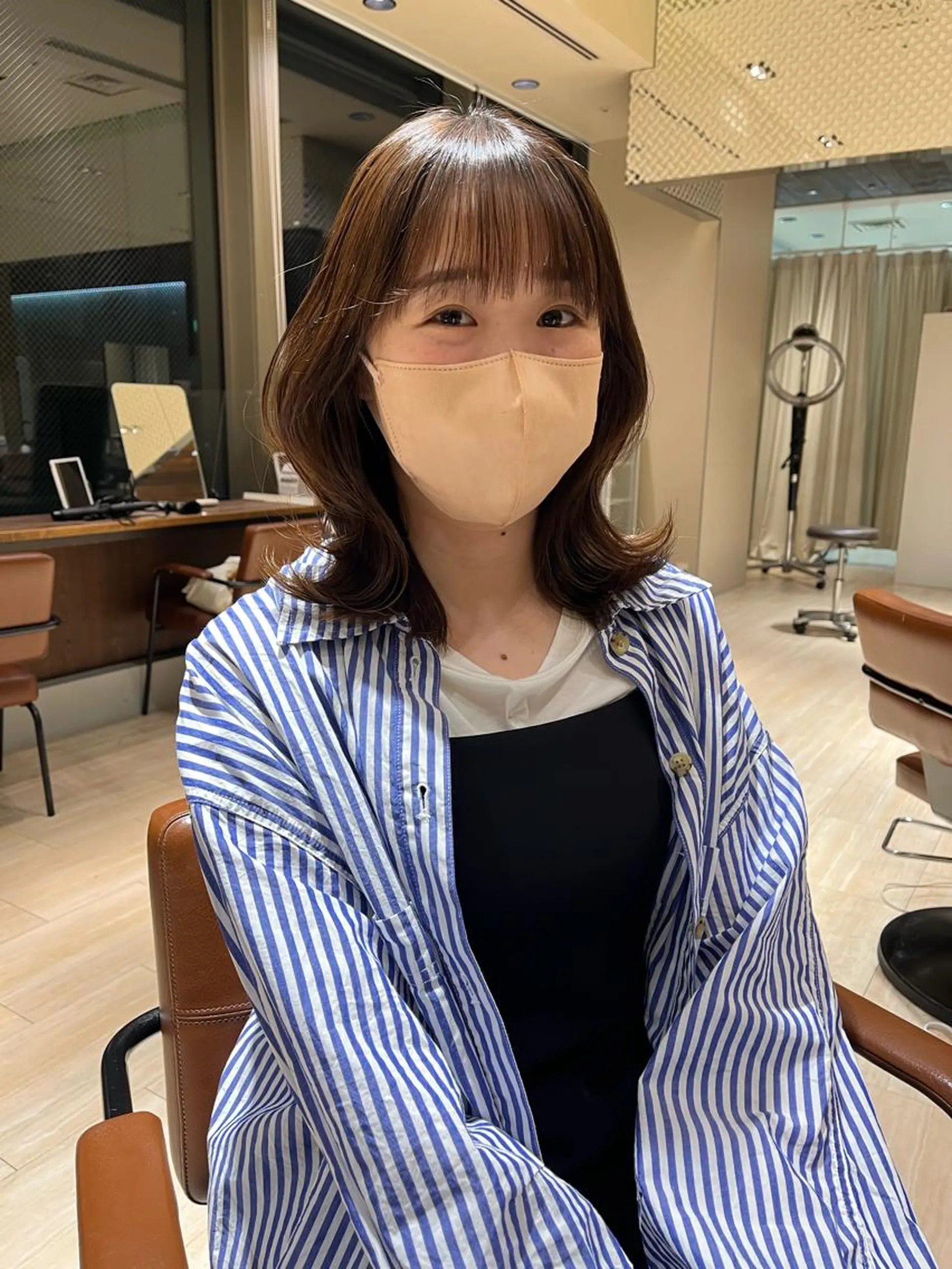 ミディアム くびれヘア 早朝セット☀️ レイヤー/Momoのヘアスタイル