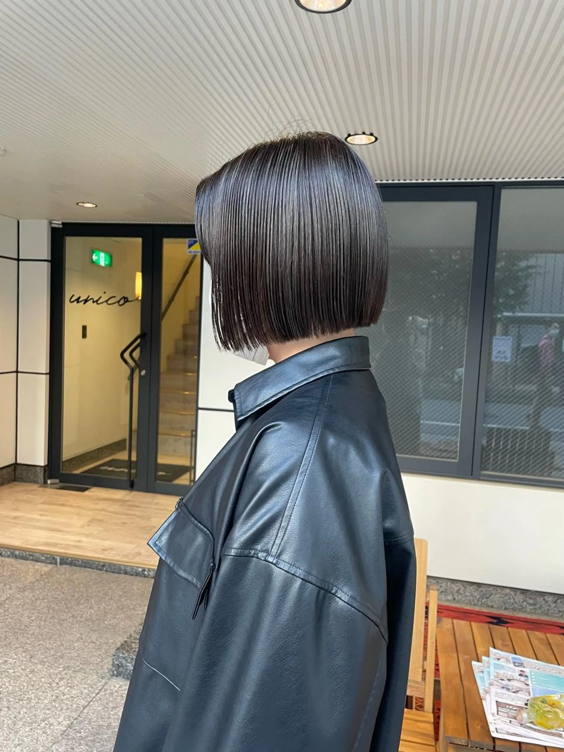ミディアム カラー ダブルカラー ハイライトカラー ボブ ハイライト ヘアカラー 渋谷 留菜のヘアスタイル