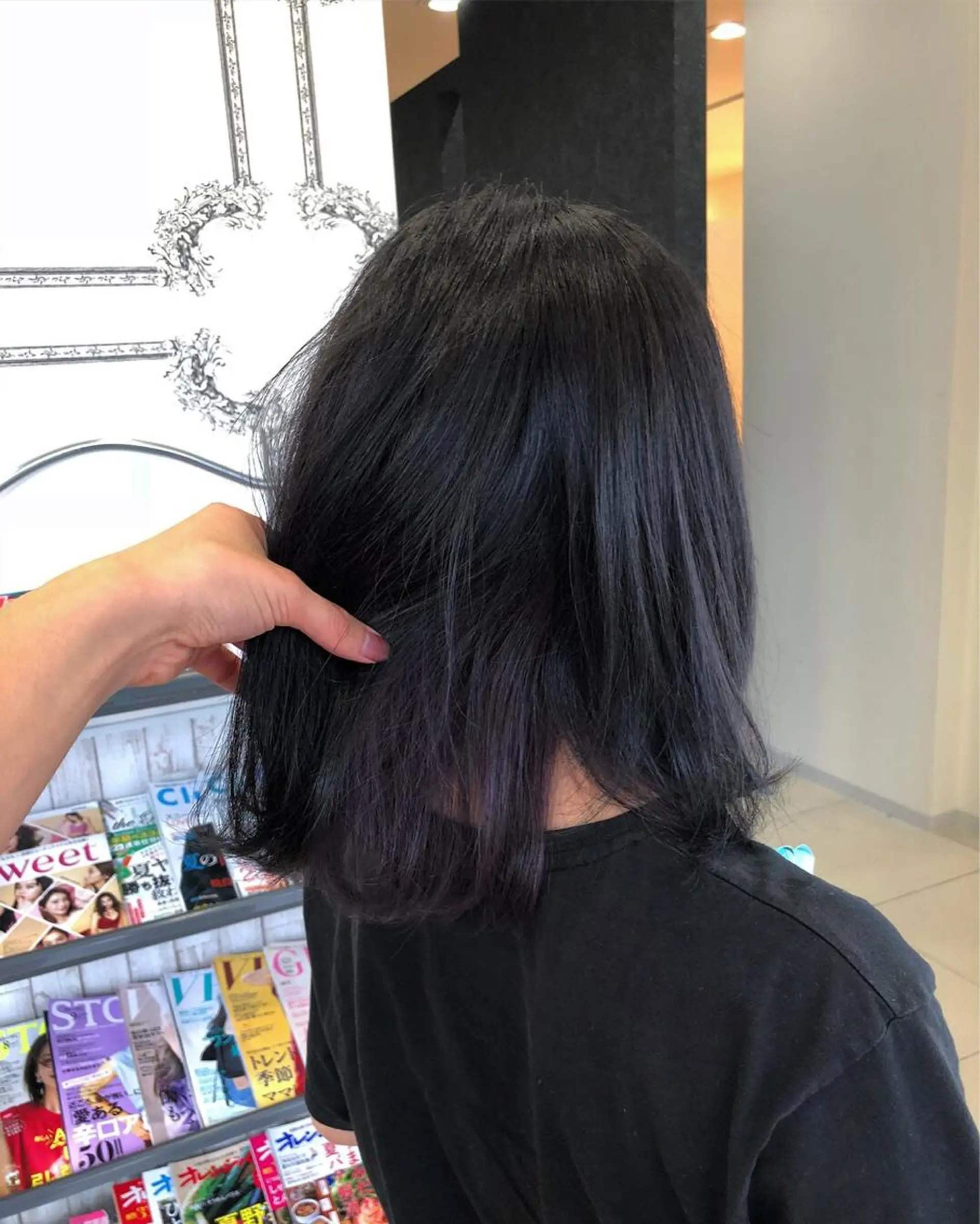 ミディアム パープルカラー 得能 雅人のヘアスタイル