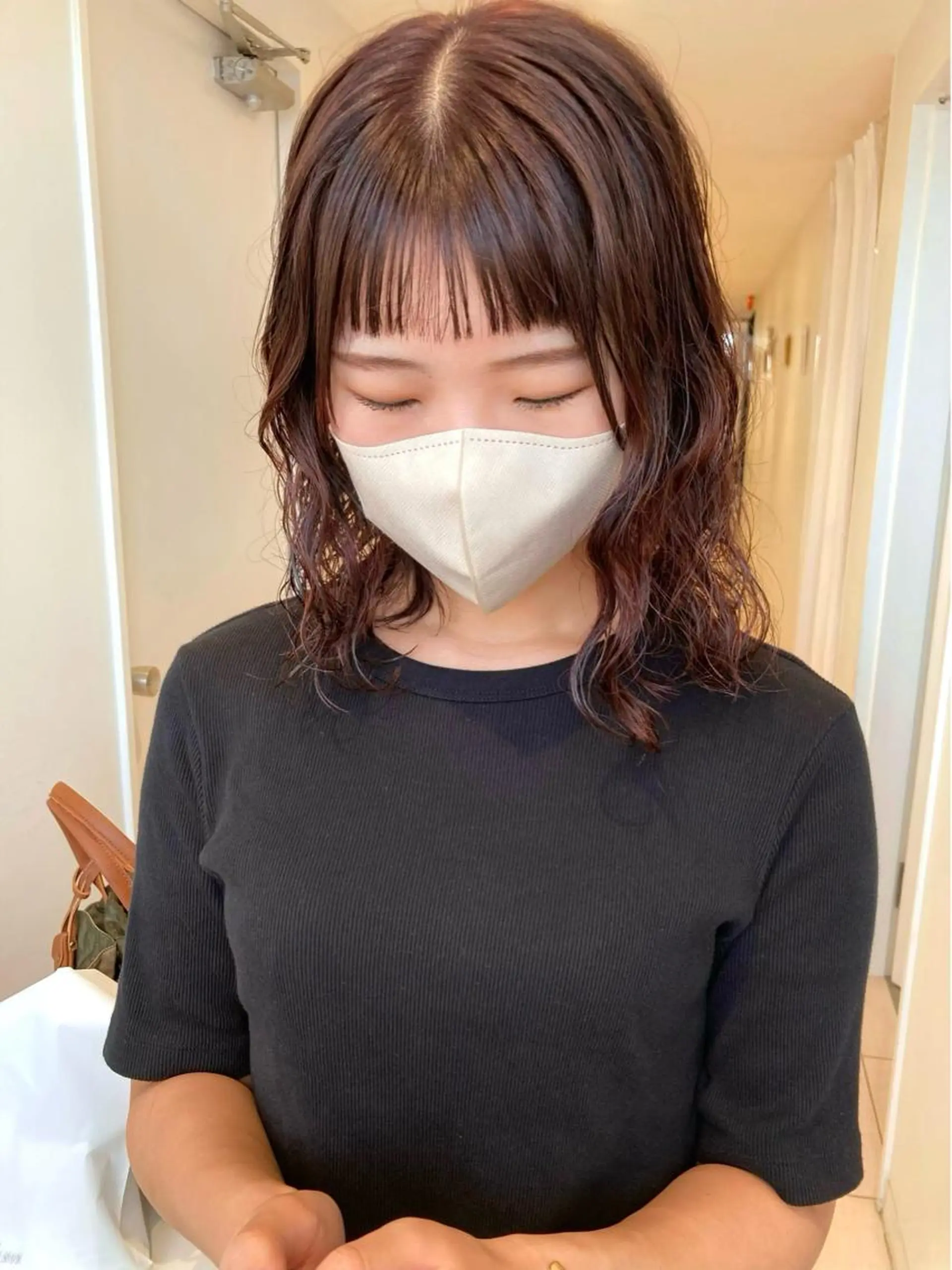 ミディアム カラー パーマ nono/パーマ /顔まわりカット🐈のヘアスタイル