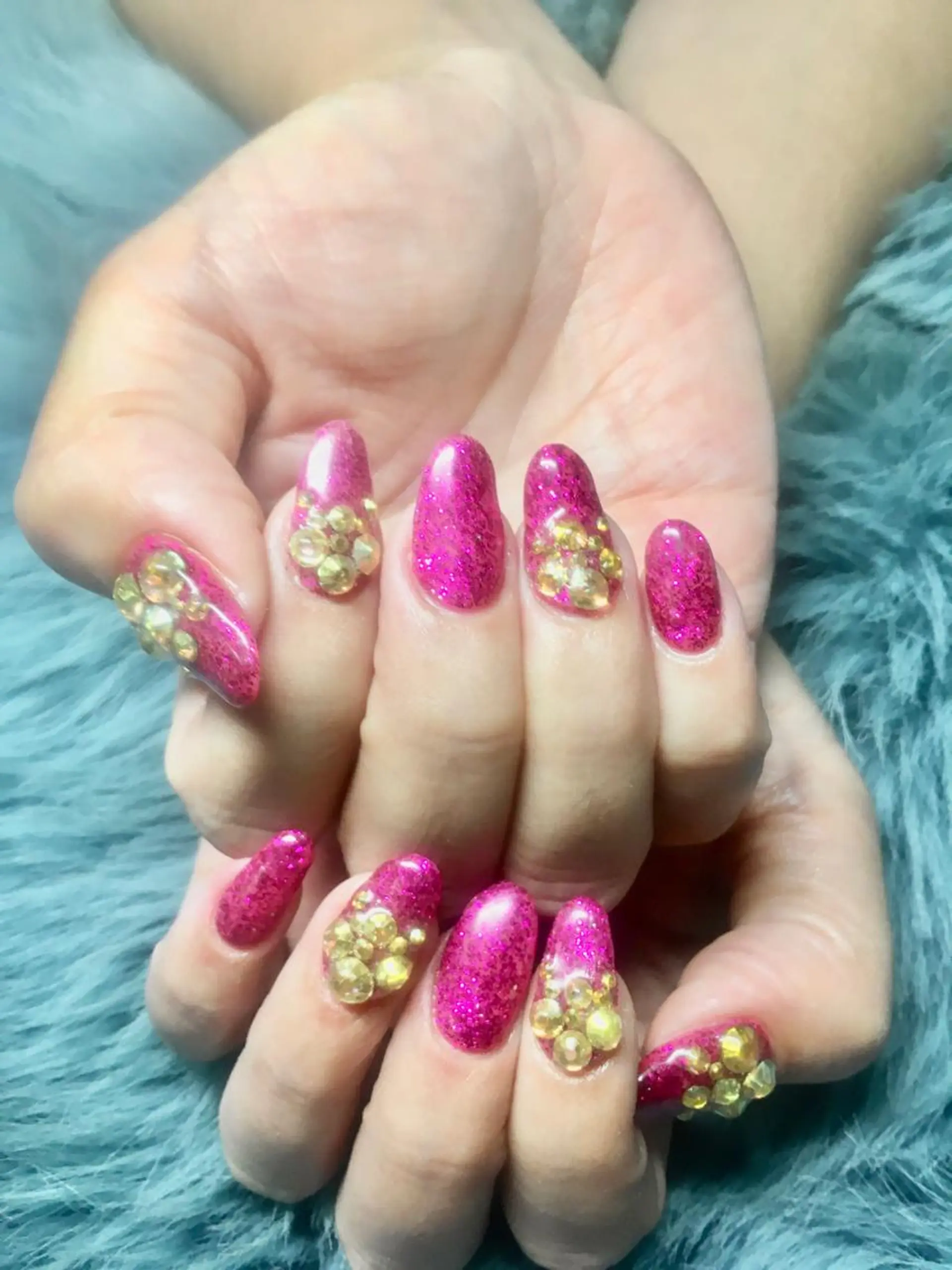 ネイル アートネイル ラメ(グリッター) 新宿ネイルサロン ジェミディローサのネイルデザイン