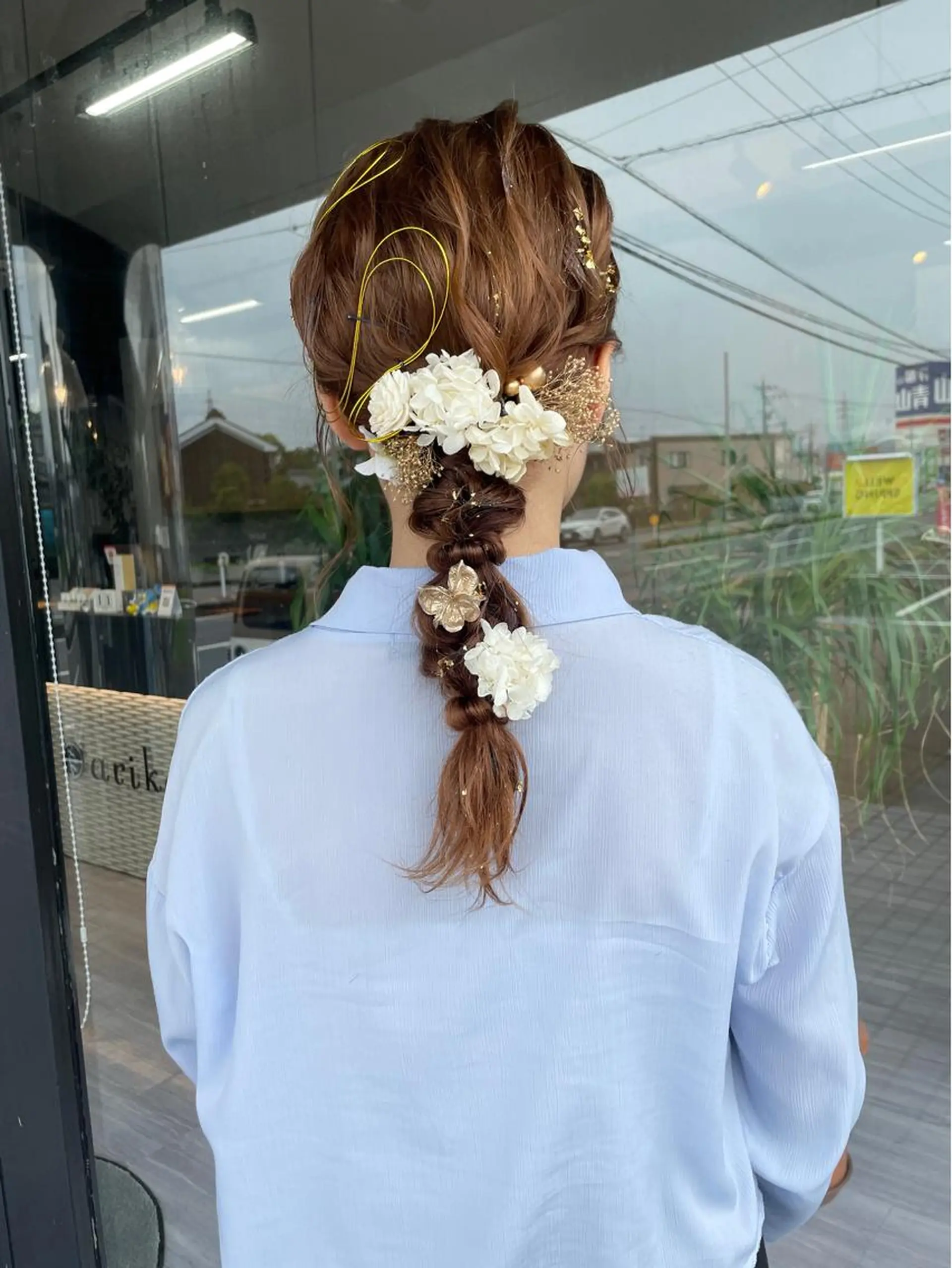 ロング ヘアアレンジ マキノ キョウカのヘアスタイル