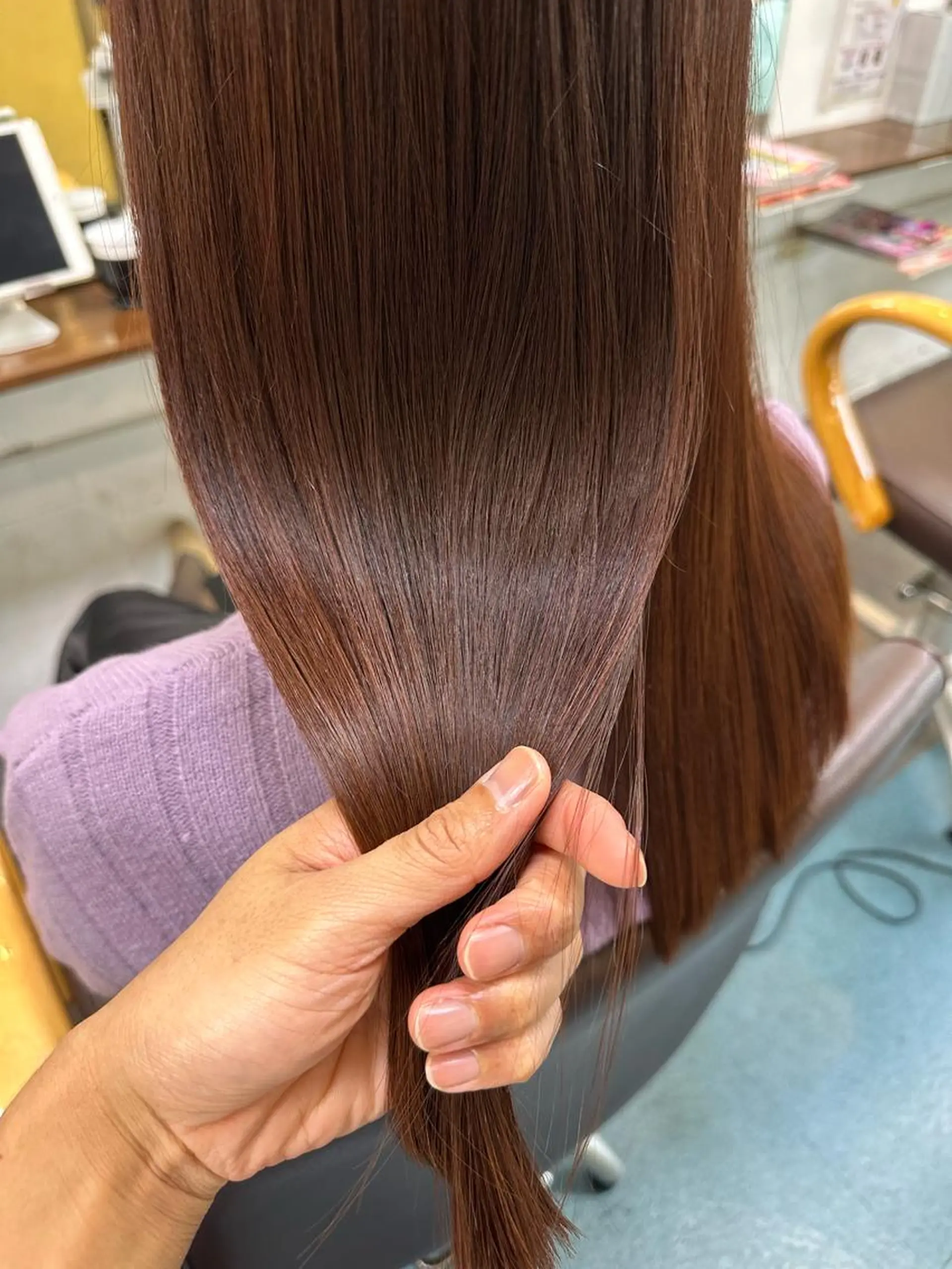 ロング カラー 髪質改善 縮毛矯正 トリートメント カット ヘアカラー トリートメント 【髪質改善】に特化 オリーブオイルクラブのヘアスタイル