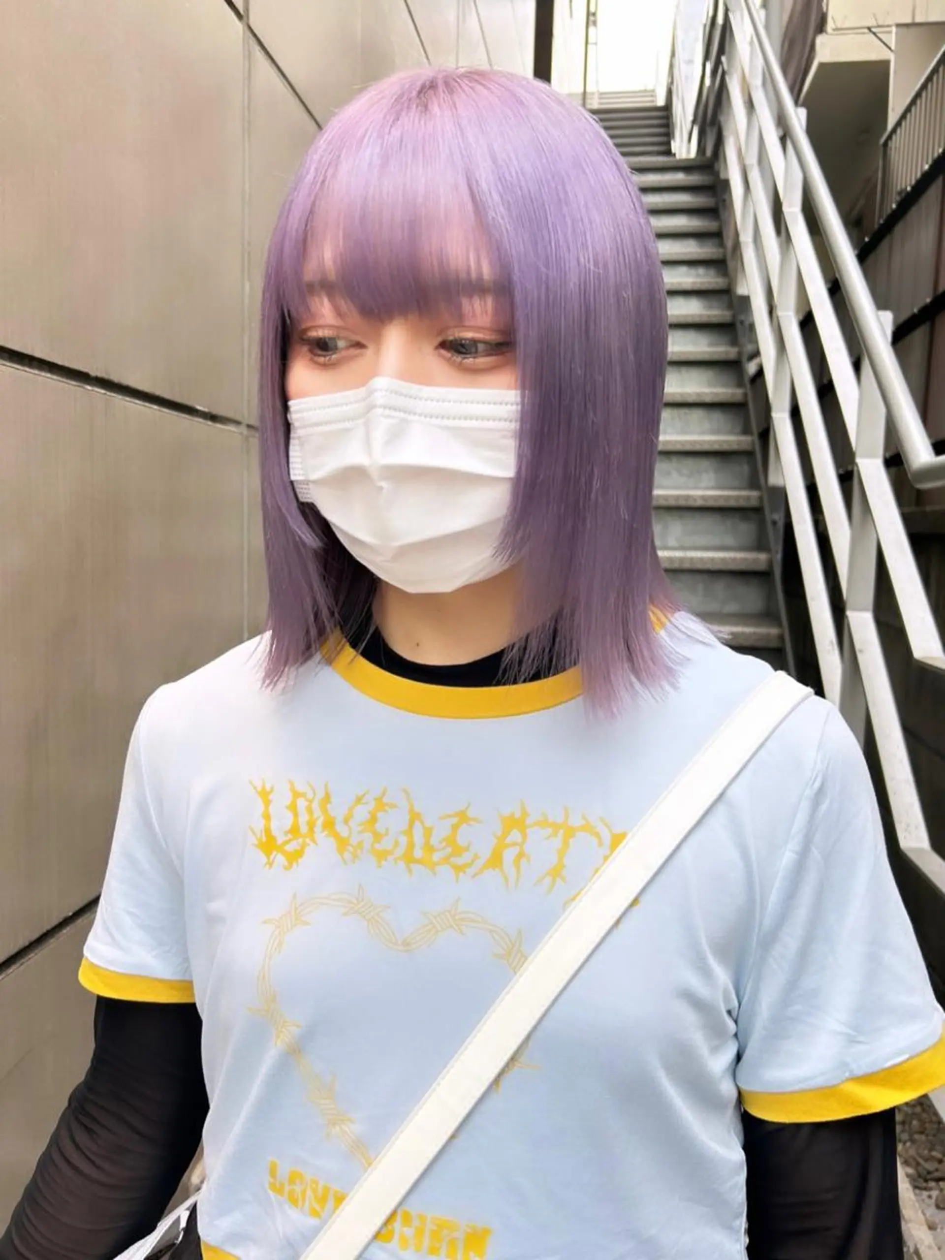 ミディアム カラー ラベンダーカラー カット ヘアカラー トリートメント 🧸艶々韓国ヘア 🧁mizunaのヘアスタイル