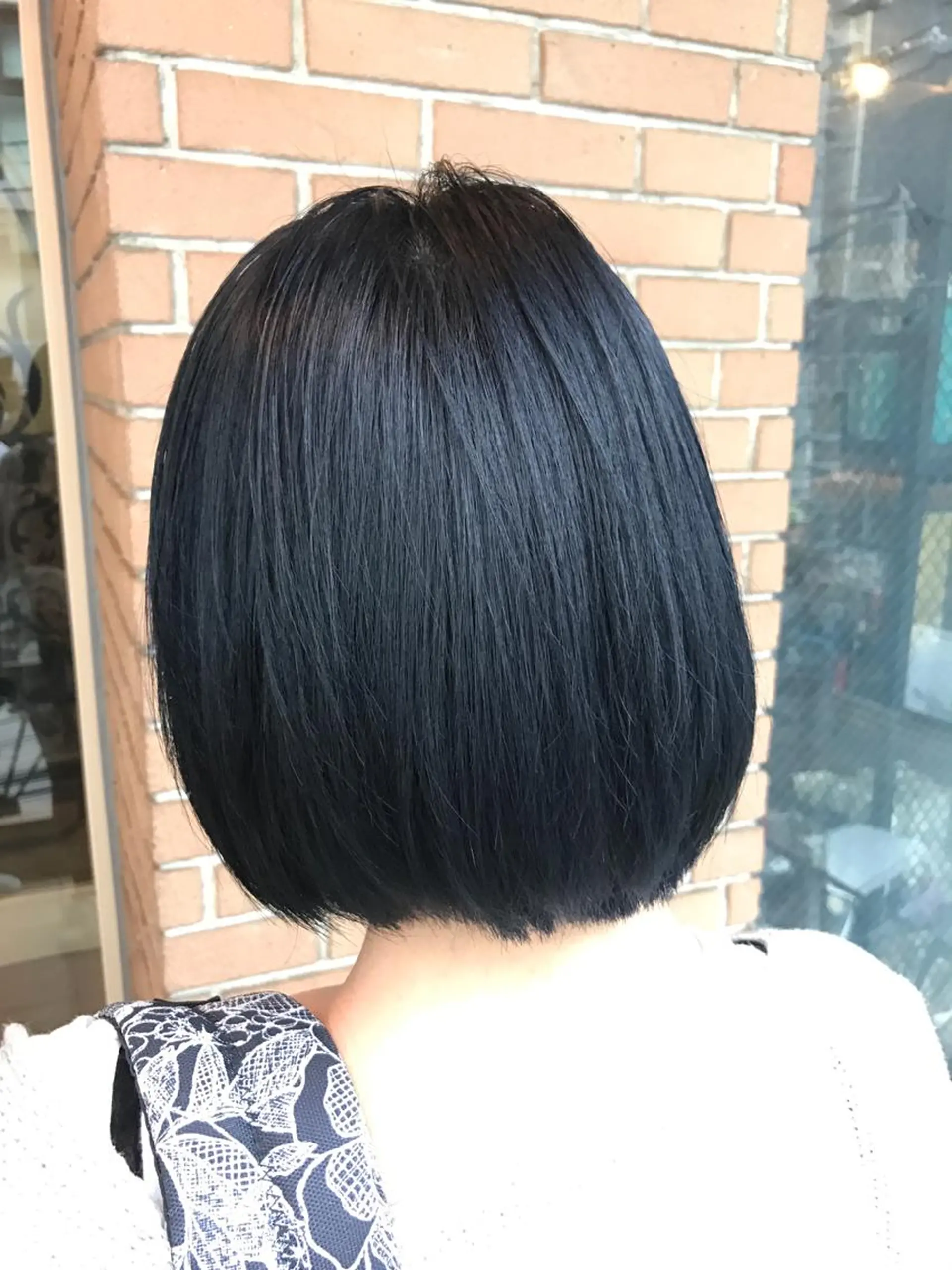 ショート カラー パーマ ヘアアレンジ キッズ ネイル マツエク・マツパ ネイビーカラー ネイビー サロンドミルク 原宿のヘアスタイル