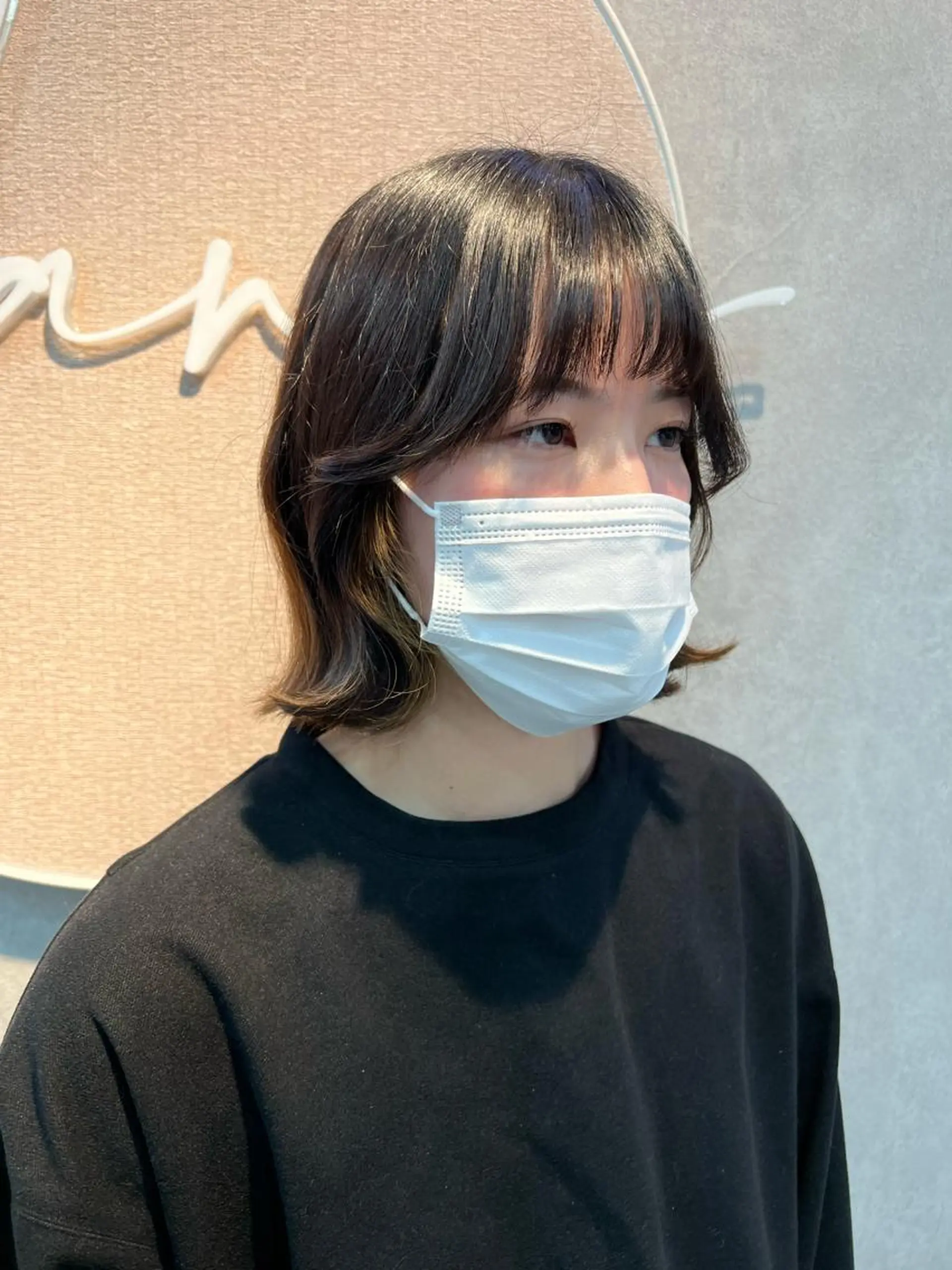 ミディアム ボブ くびれヘア 🐝Haney .haruka🐝のヘアスタイル