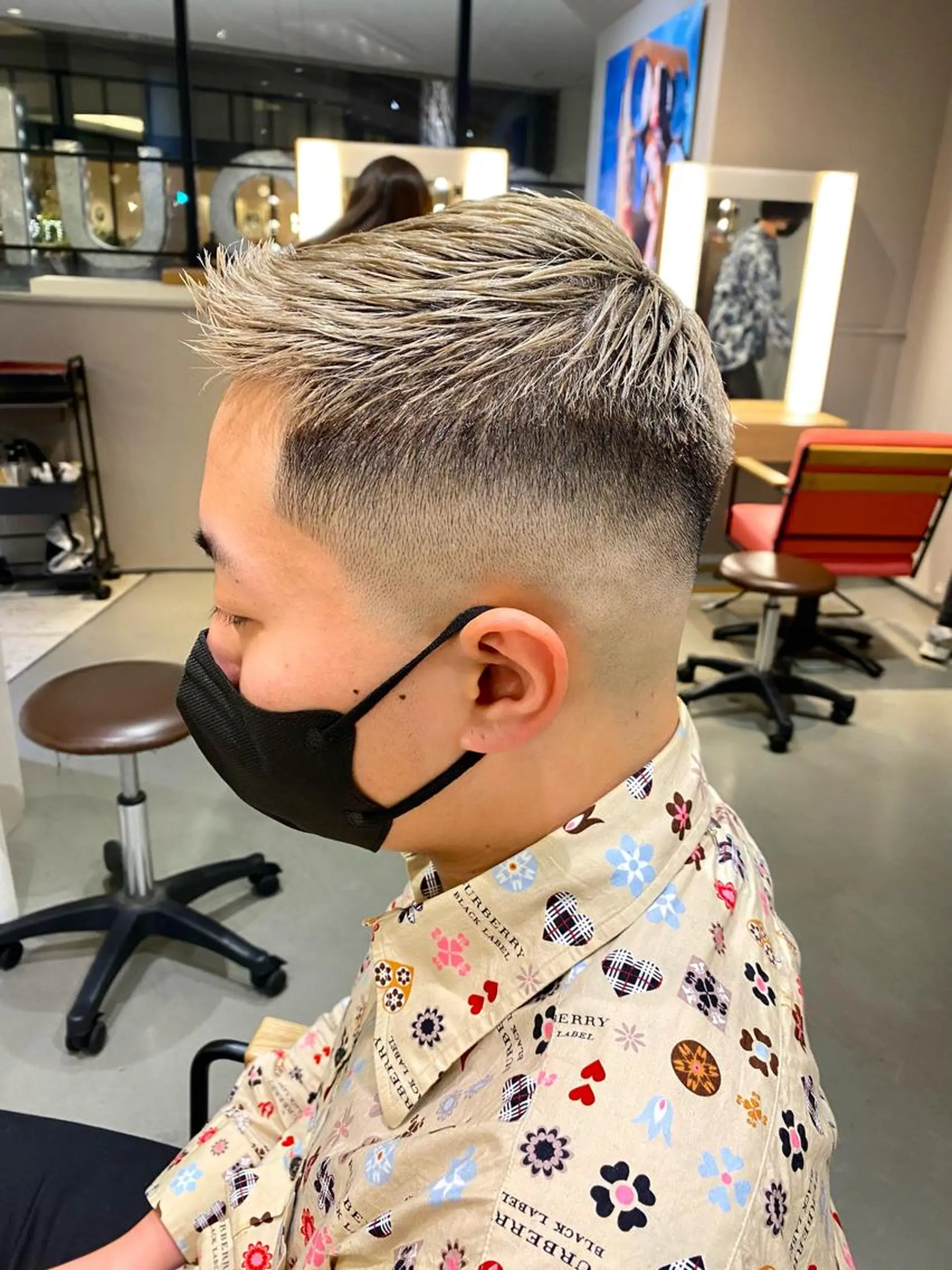 ショート カラー メンズ unopulir 景山　凌のヘアスタイル