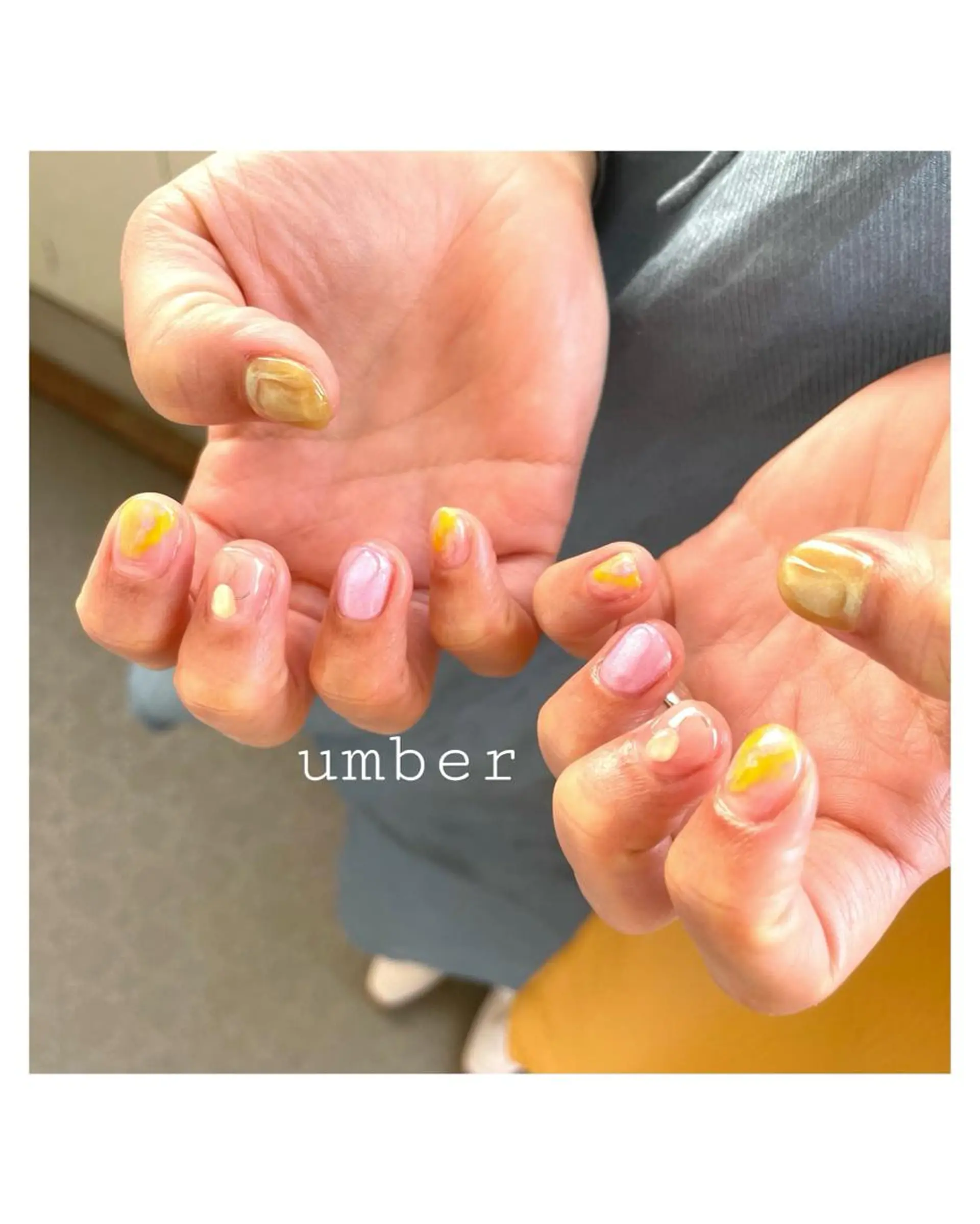 ネイル クリアネイル フラッシュネイル フットネイル フレンチネイル ジェルネイル ハンドネイル umber 三茶1分のネイルデザイン