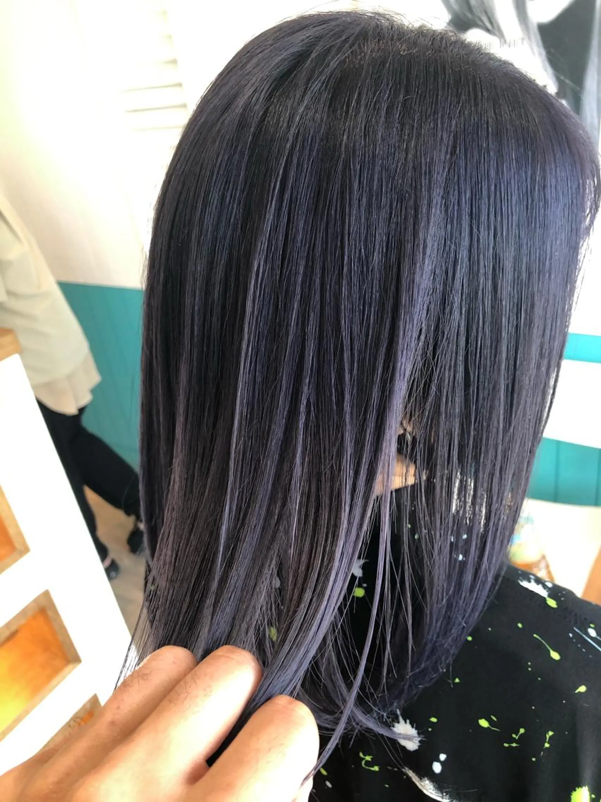 セミロング カラー ラベンダーカラー Snaly カラー特化ページのヘアスタイル