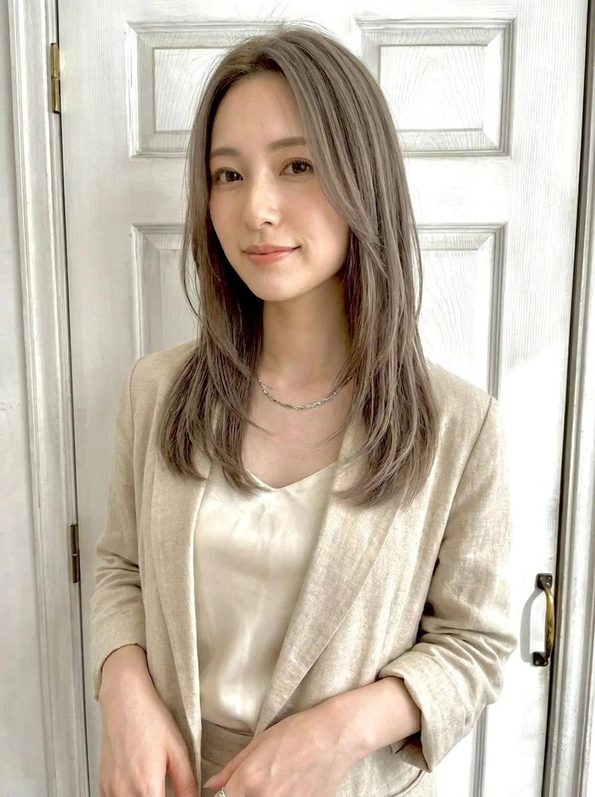 セミロング ボブ くびれヘア 顔周りカット 髪質改善 韓国風ヘア Aroma hair 🌙tanakaのヘアスタイル