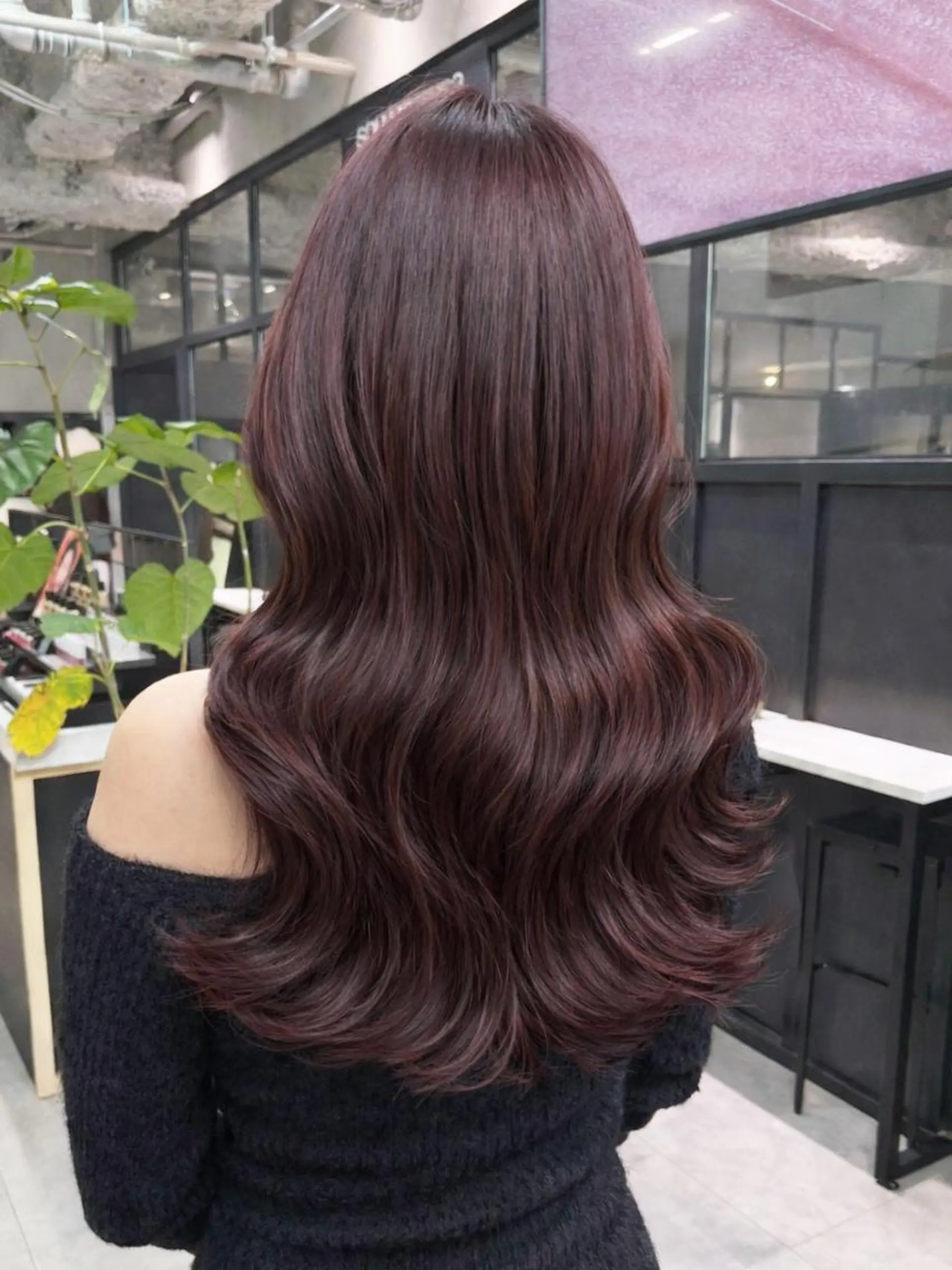 セミロング カラー ダブルカラー 顔まわりレイヤー 顔周りカット レイヤーカット おくれ毛 カット ヘアカラー トリートメント ITbyALBUM 松戸のヘアスタイル