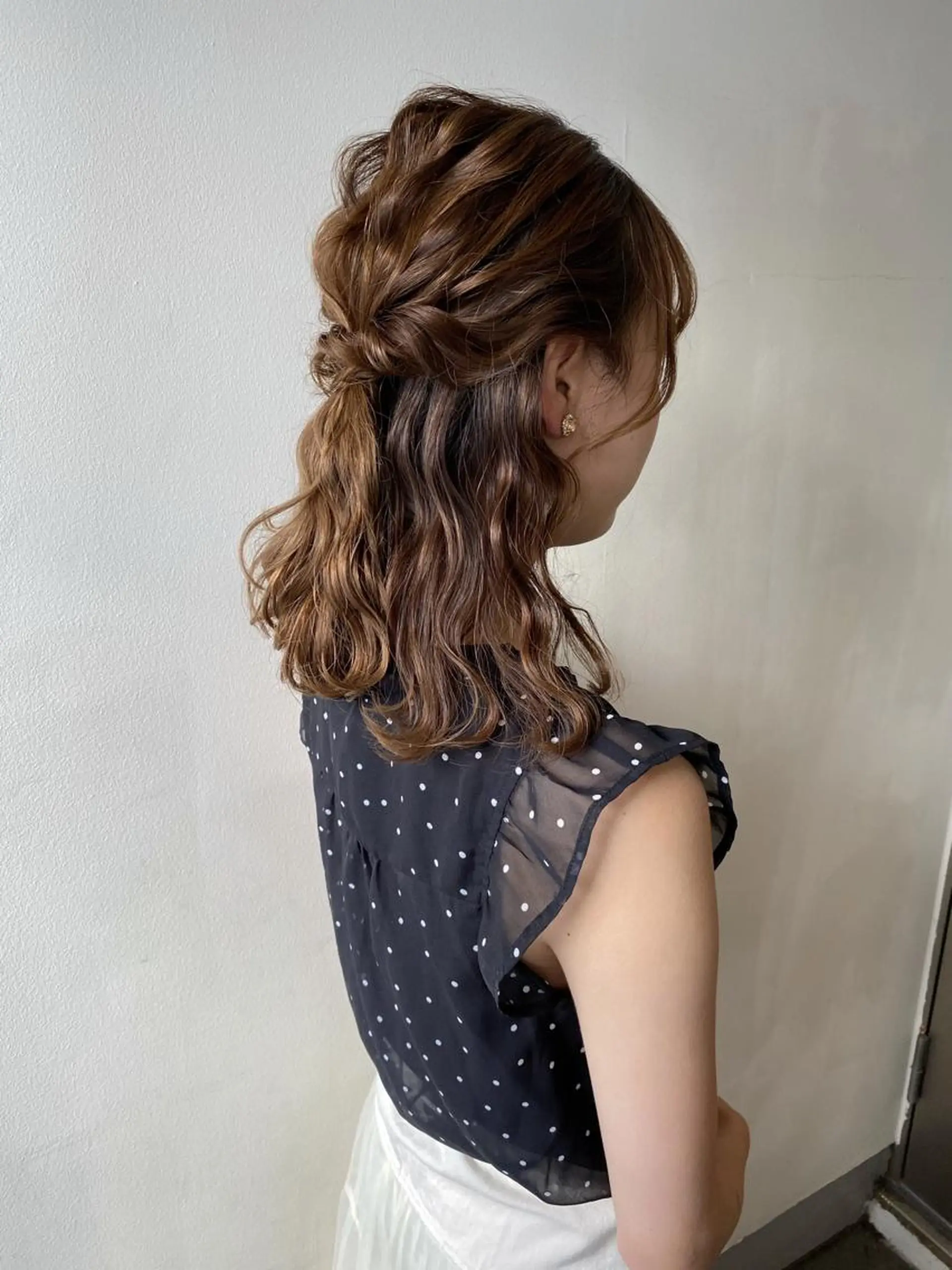 ミディアム ヘアアレンジ ハーフアップ 🌟アレンジが似合う カラー🌟Rumiのヘアスタイル