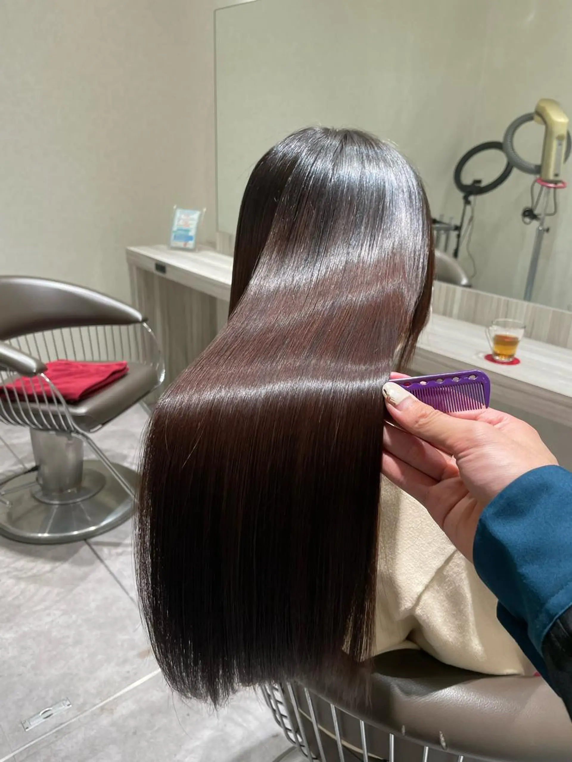 ロング 髪質改善 縮毛矯正 トリートメント 酸性ストレート Reginavita栄所属・メンズ特化/矢場町駅 徒歩1分/岡本一真のヘアスタイル