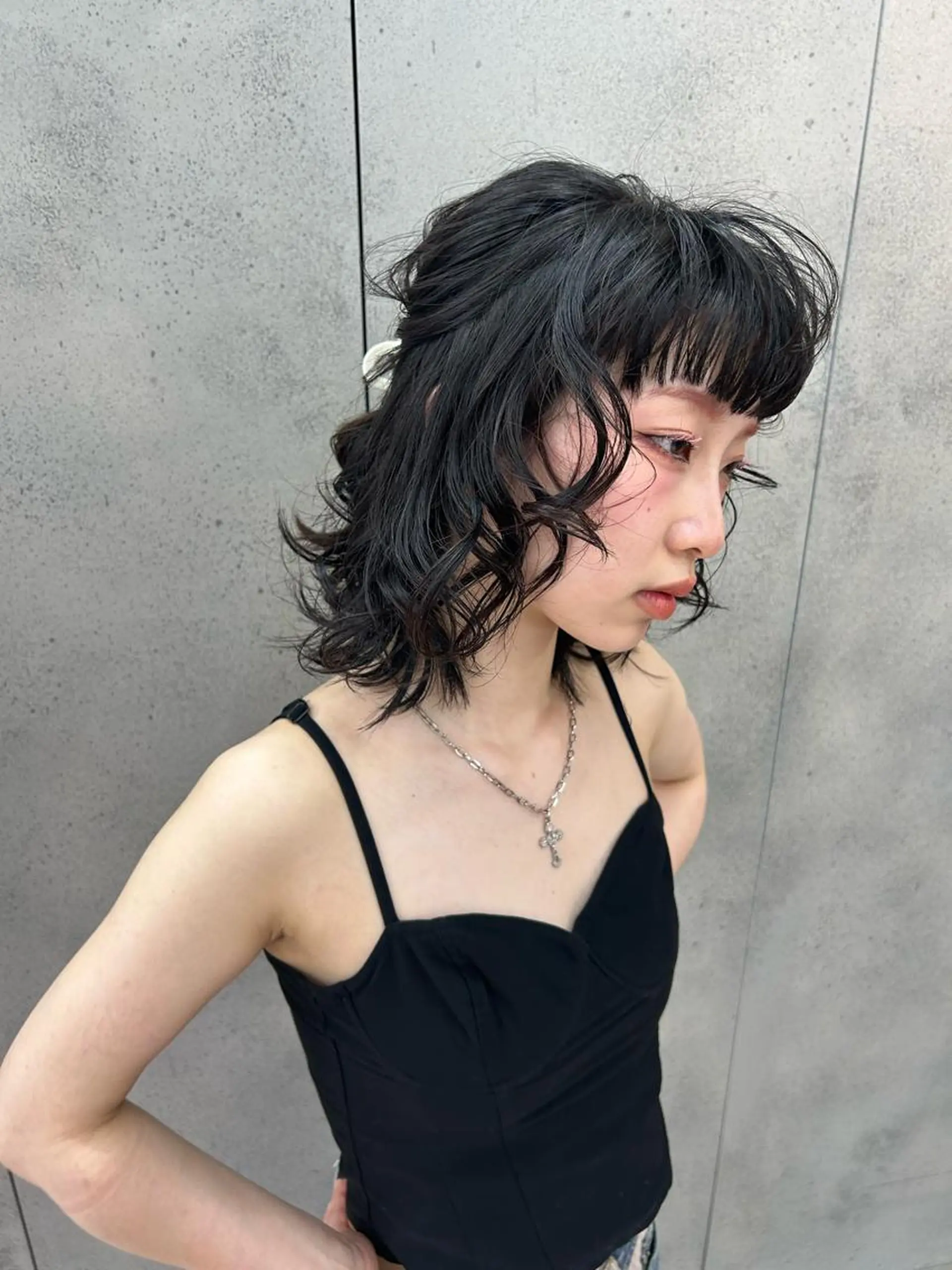 ミディアム ヘアアレンジ ナチュラル×色気パ ーマ 渋谷/マナミのヘアスタイル