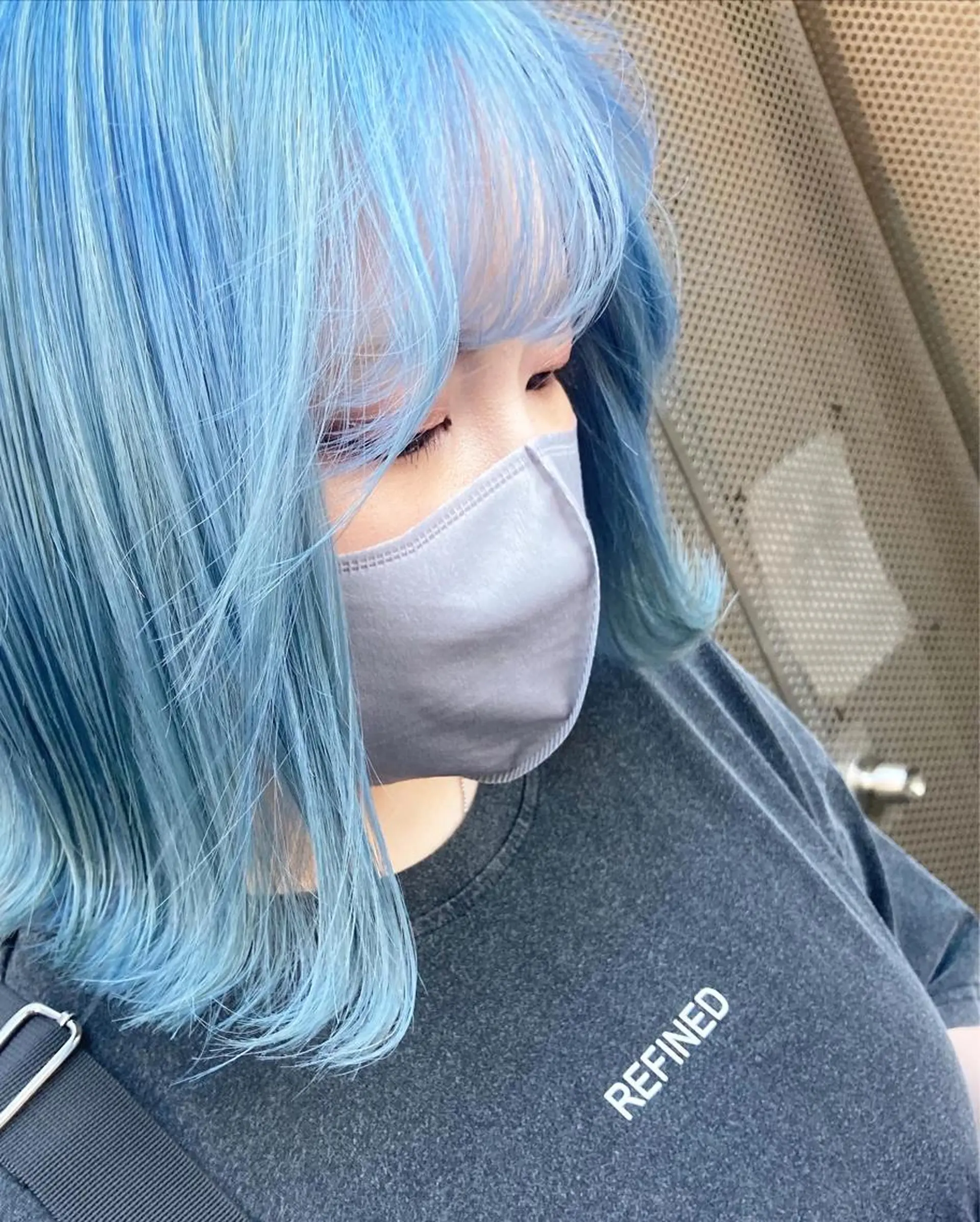 ミディアム ブリーチ毛縮毛矯正 👑山口のヘアスタイル