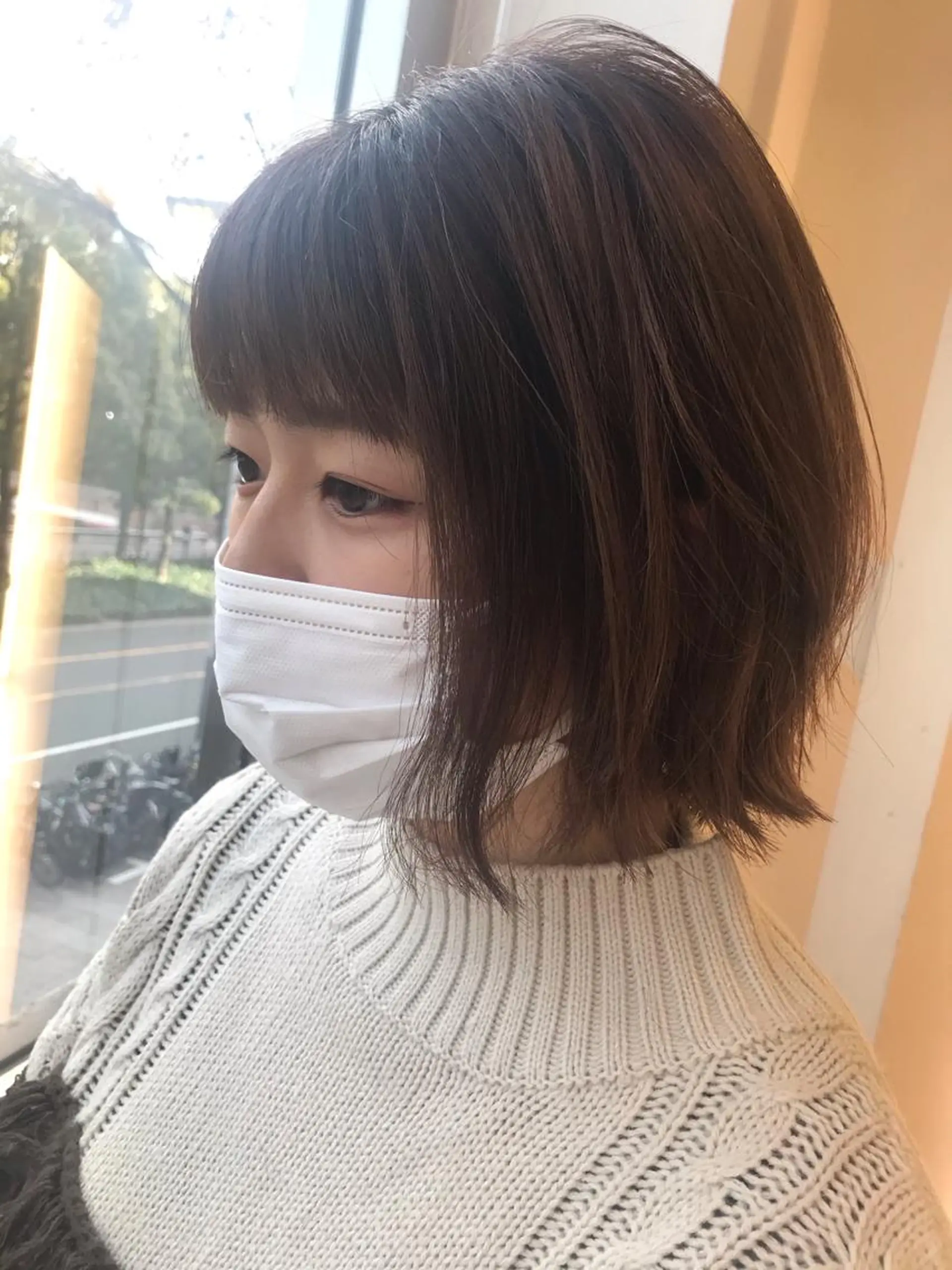 ミディアム ボブ 外ハネヘア 髪質改善カラー/ボブ 🌻Mutsumiのヘアスタイル