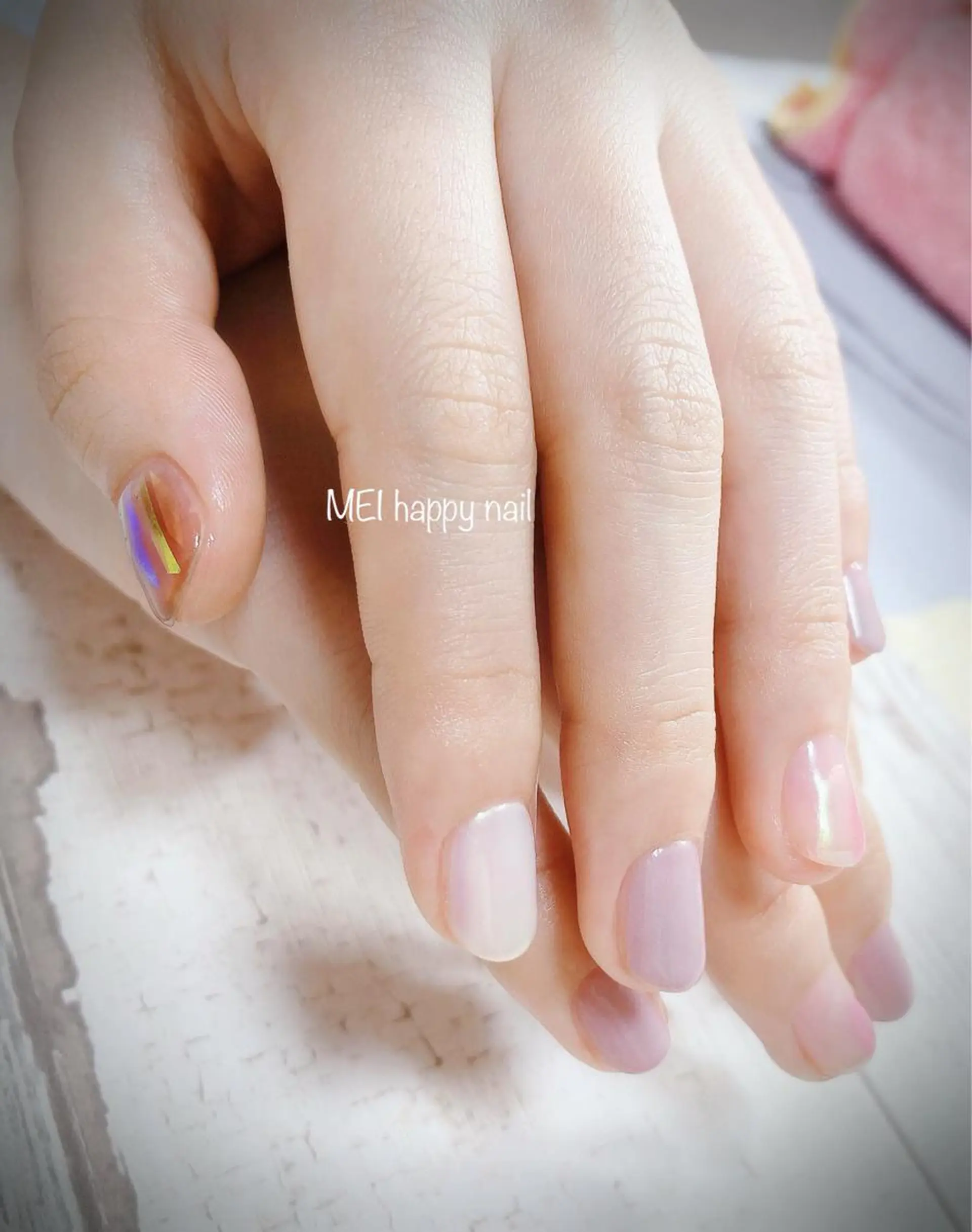 ネイル 北浦和 自爪育成ケアのネイルデザイン