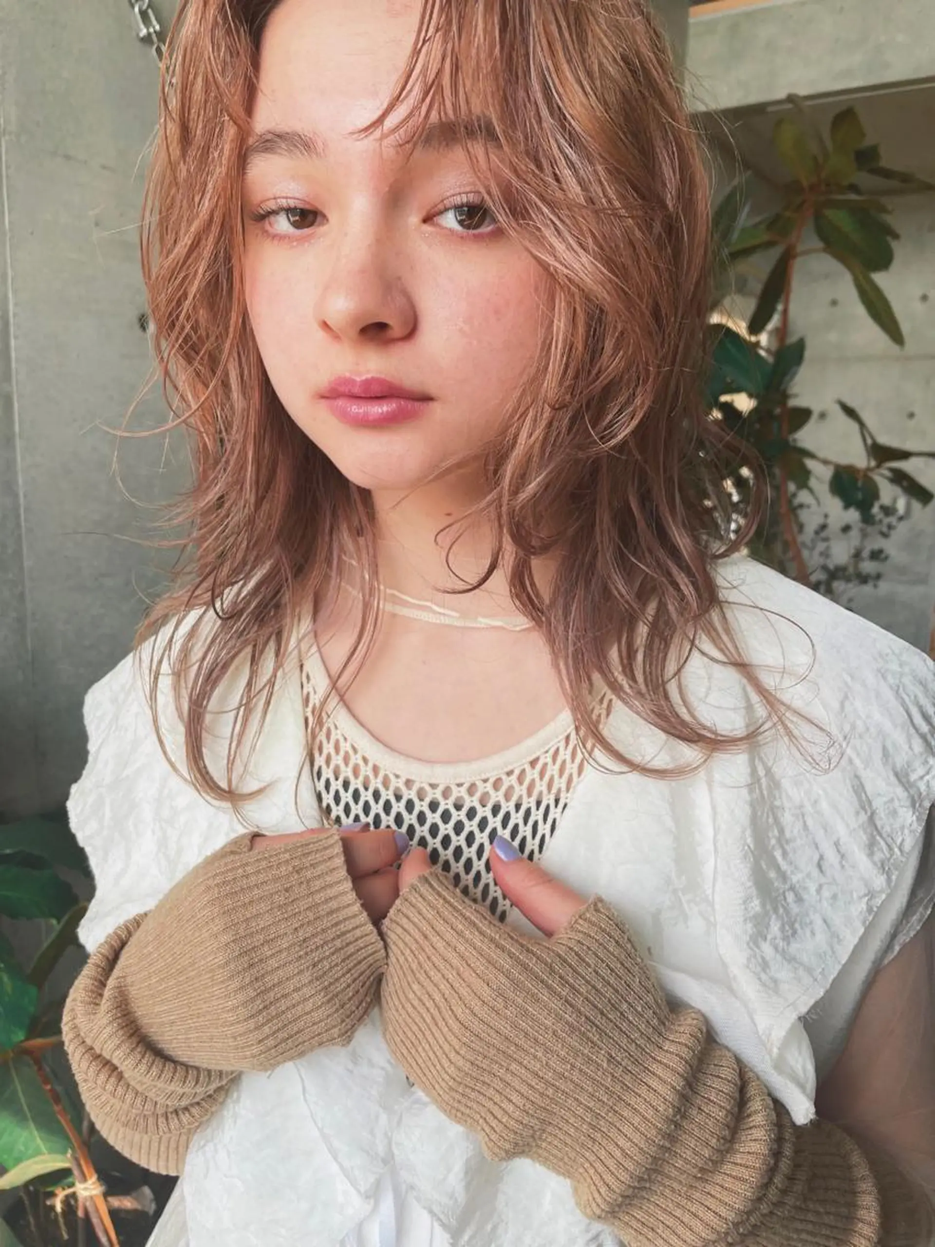 セミロング カラー パーマ ヘアアレンジ メンズ キッズ ネイル マツエク・マツパ アイブロウ モリモト サナのヘアスタイル