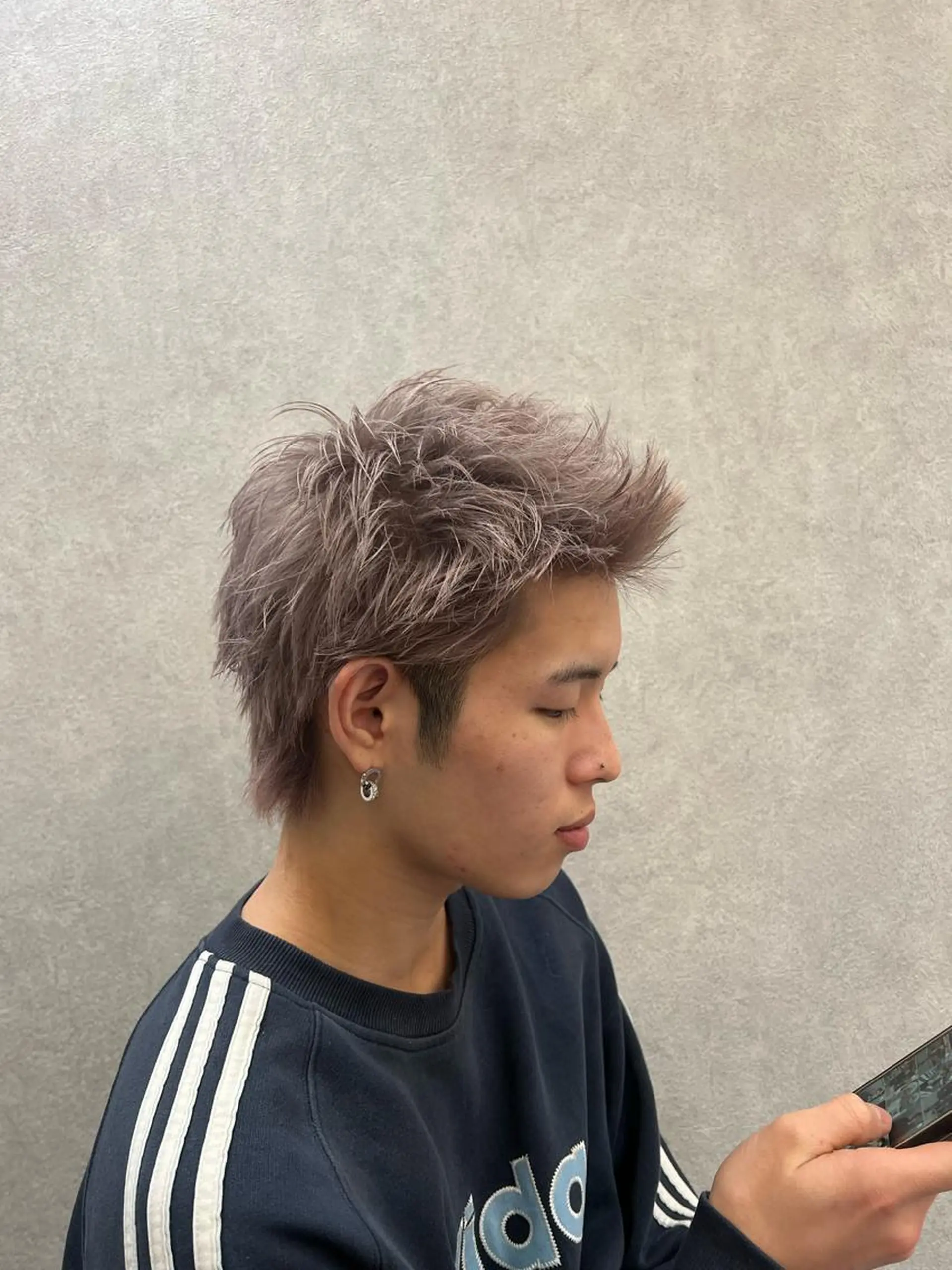 ショート カラー メンズ ARIA💎縮毛矯正 ブリーチ💎複雑履歴のヘアスタイル