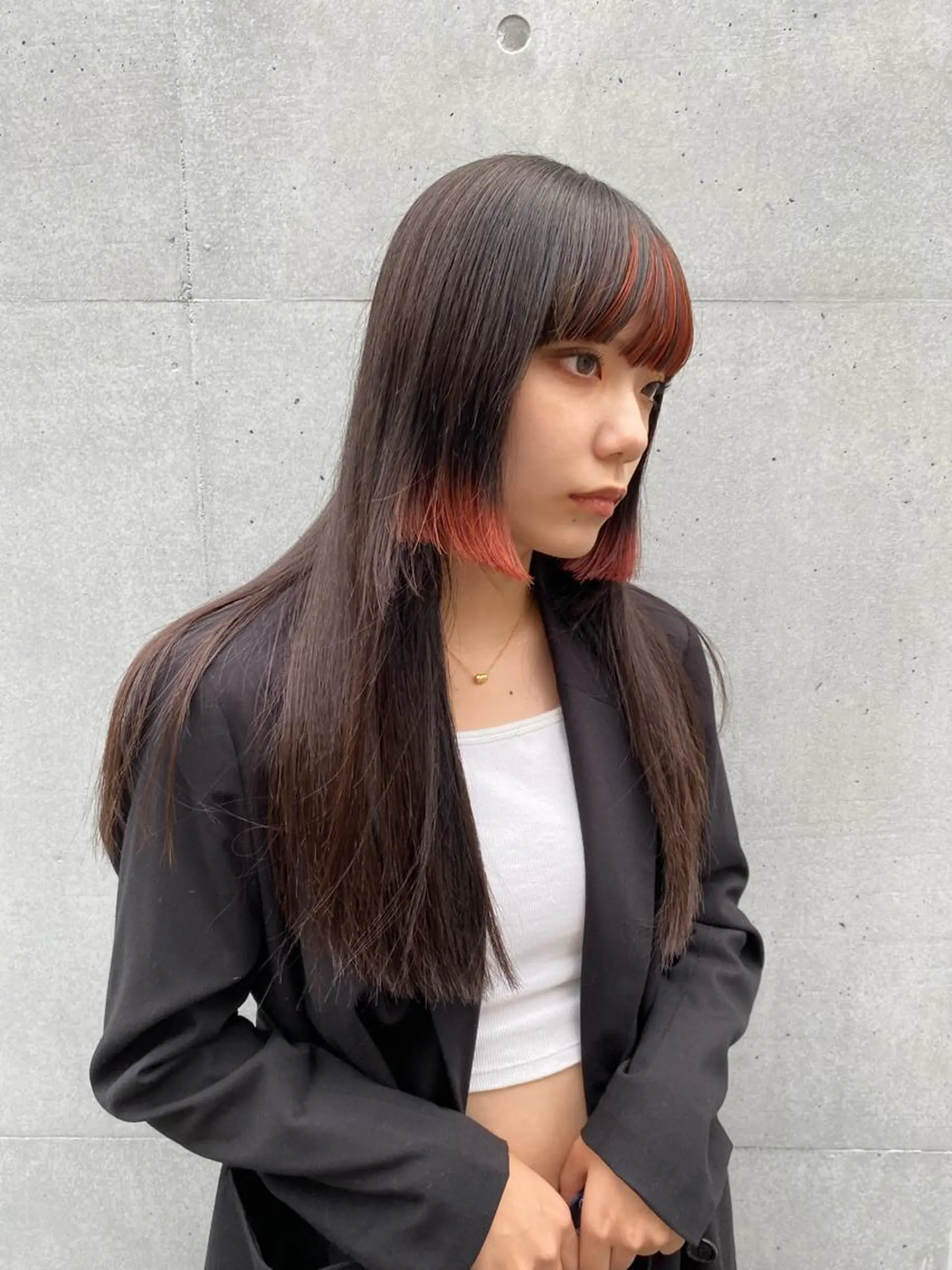 ロング カラー レッドカラー 🤍🌫️諸里 ひよ🌫️🤍のヘアスタイル