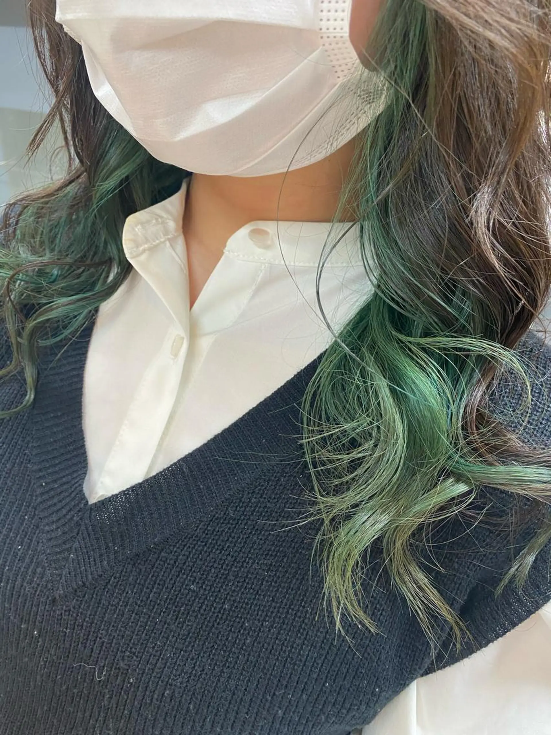 ロング カラー ブリーチ カット ヘアカラー トリートメント 後藤紗英/髪質改善 /オリーブベージュのヘアスタイル