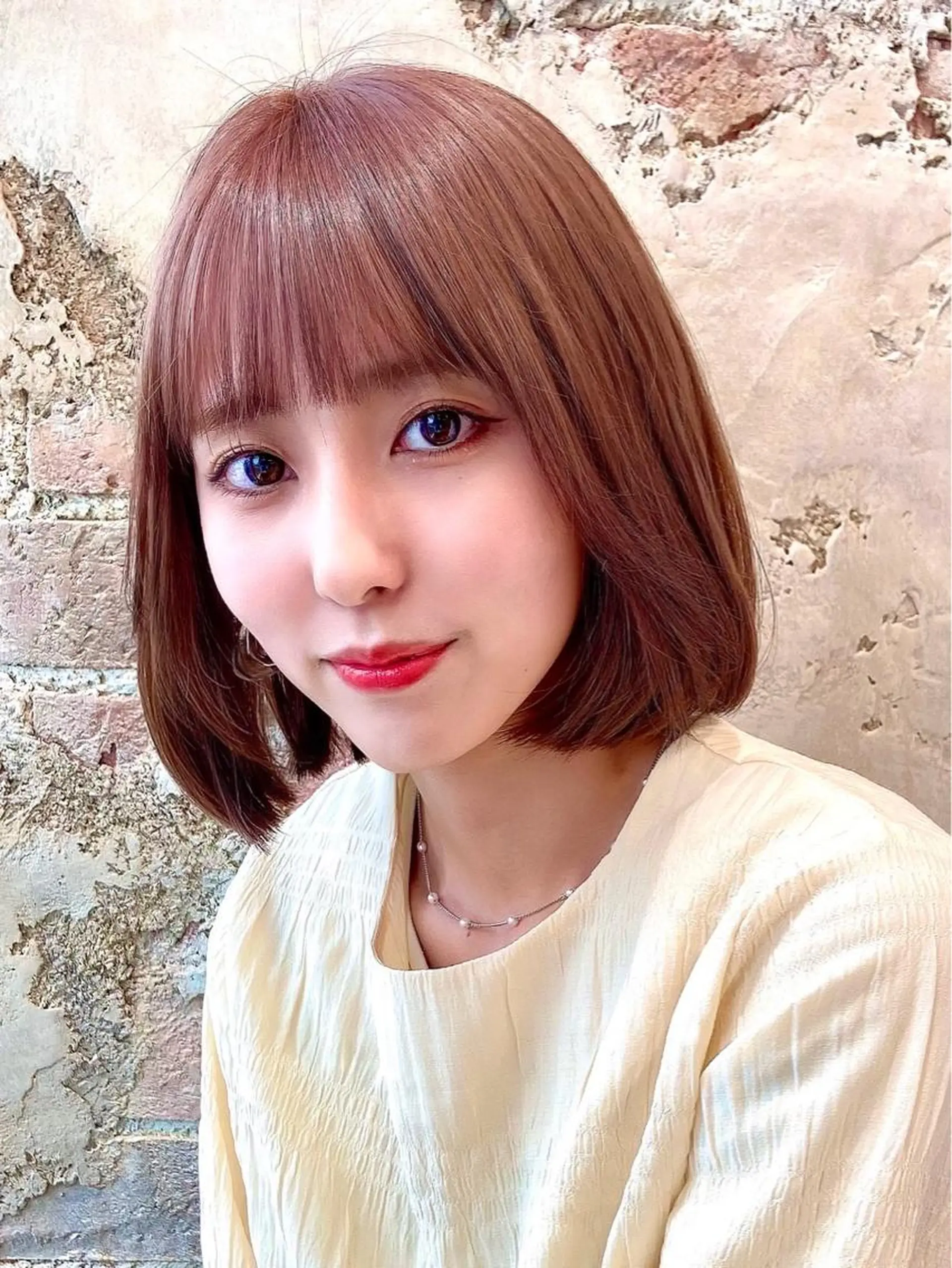 ミディアム カラー パーマ ヘアアレンジ ボブ 似合わせカット 🌈小顔似合わせ SHIHO🌈のヘアスタイル