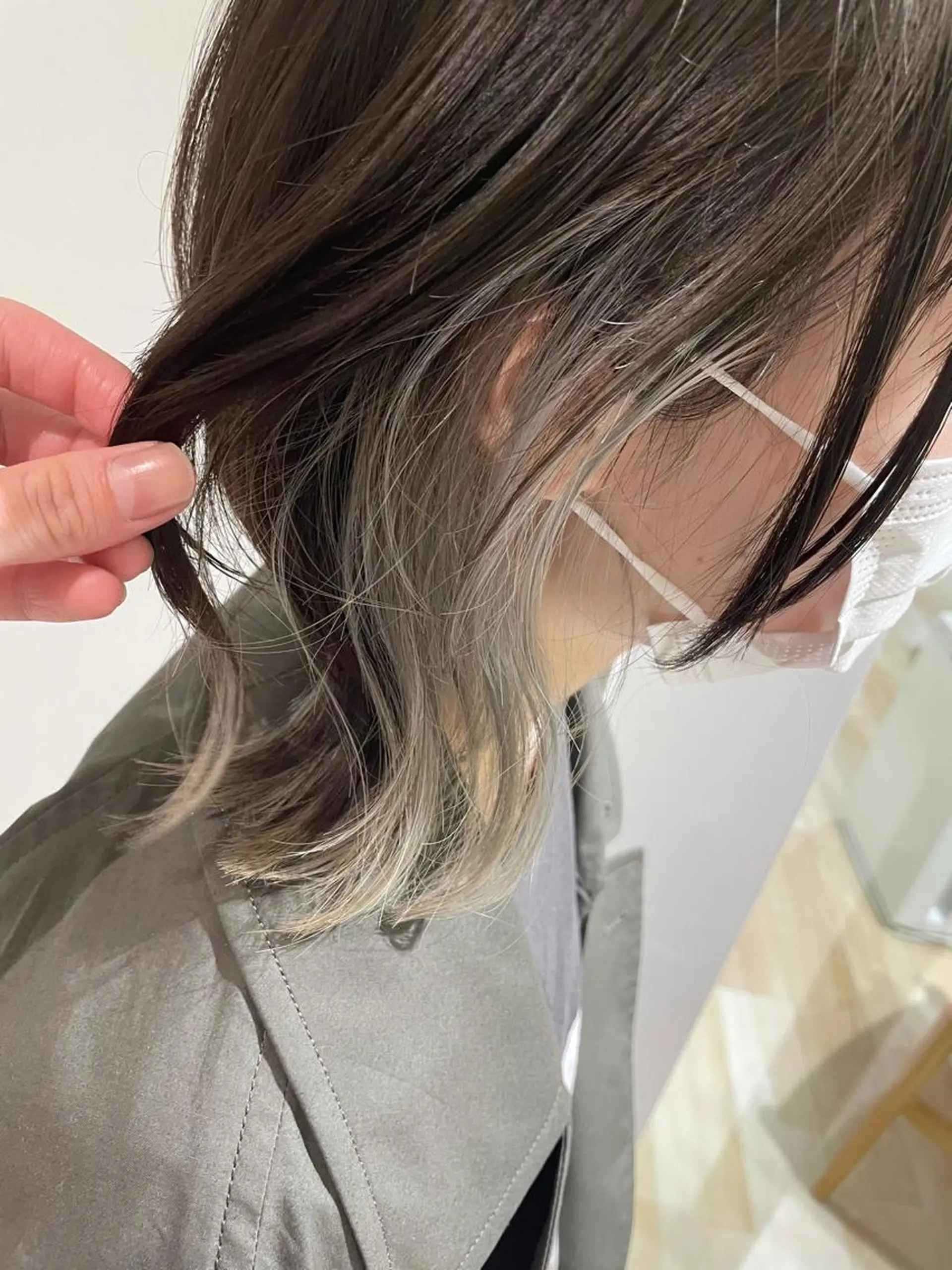 ミディアム カラー 透明感カラー イヤリングカラー 髪質改善/ボブ 🌻Mutsumiのヘアスタイル