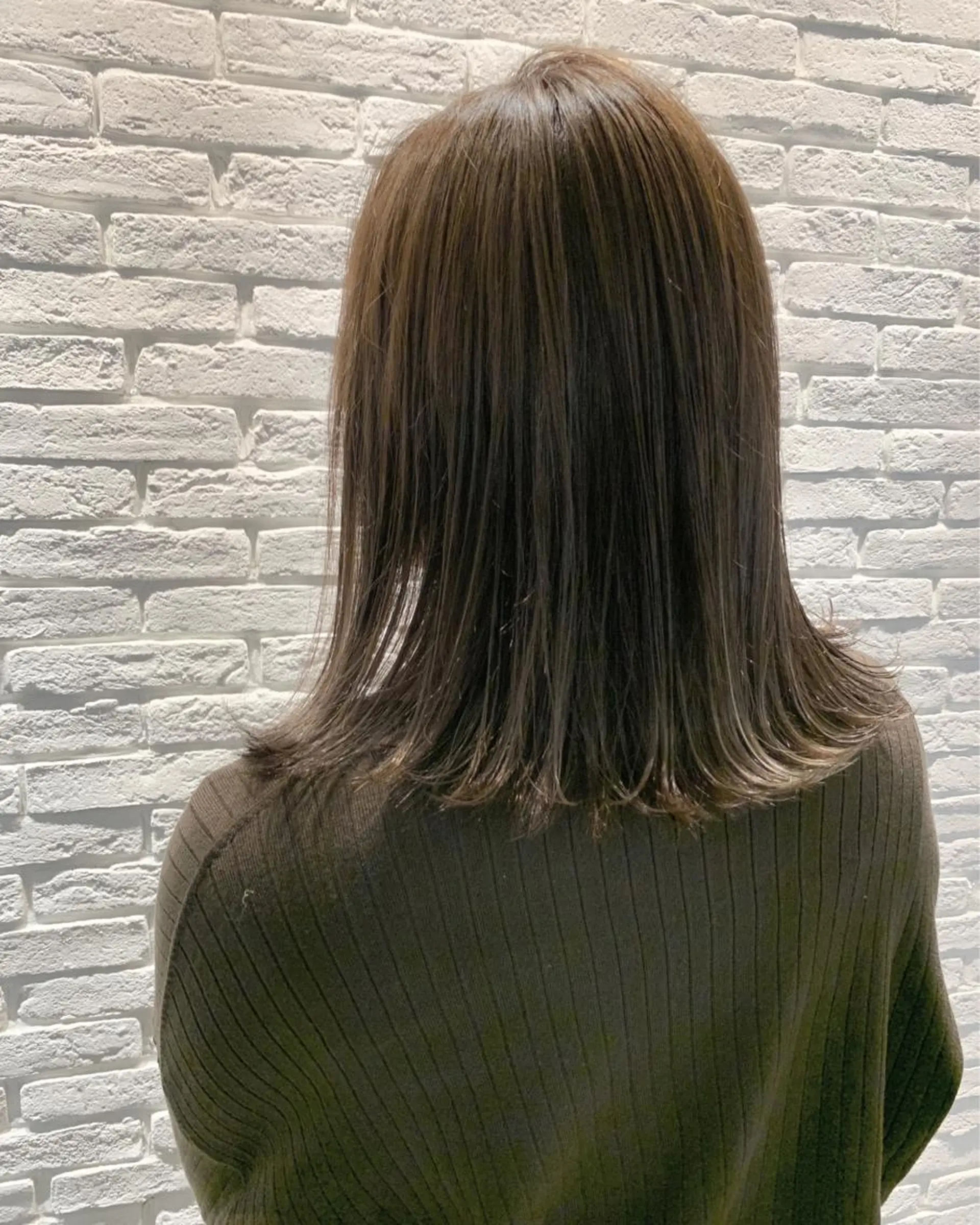 ミディアム ハイライト 松村 総のヘアスタイル