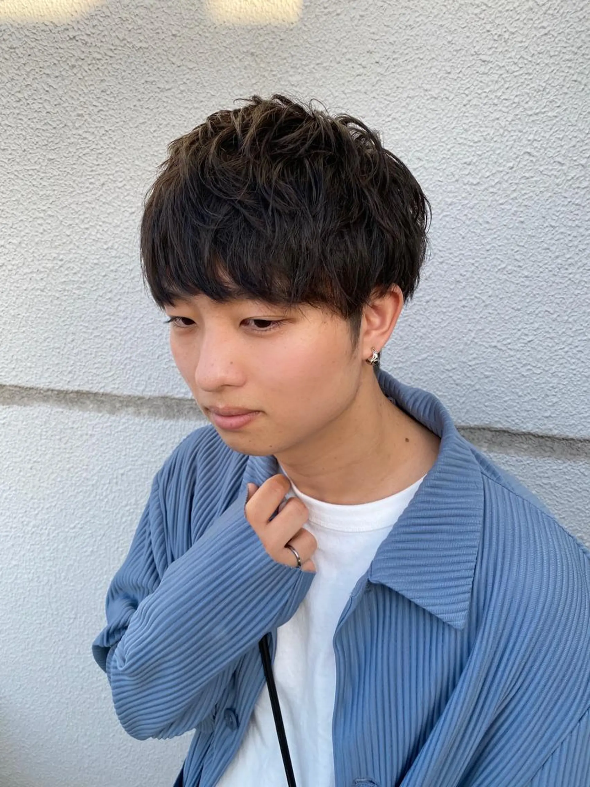 ミディアム パーマ メンズ ミディアムパーマ メンズパーマ スパイラルパーマ 柳澤 和也のヘアスタイル