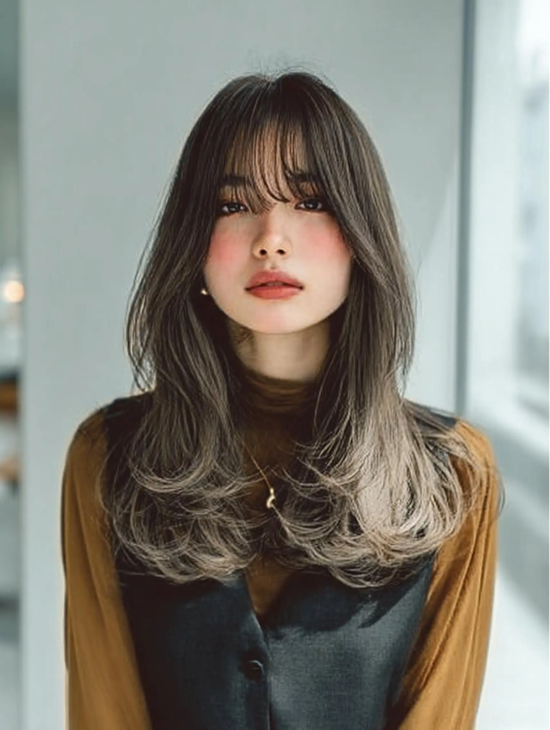 セミロング ハッシュカット 髪質改善 レイヤーカット 縮毛矯正 トリートメント カット ヘアカラー トリートメント 生艶髪＆レイヤー🔔 渋谷お薦めNo.1✨のヘアスタイル