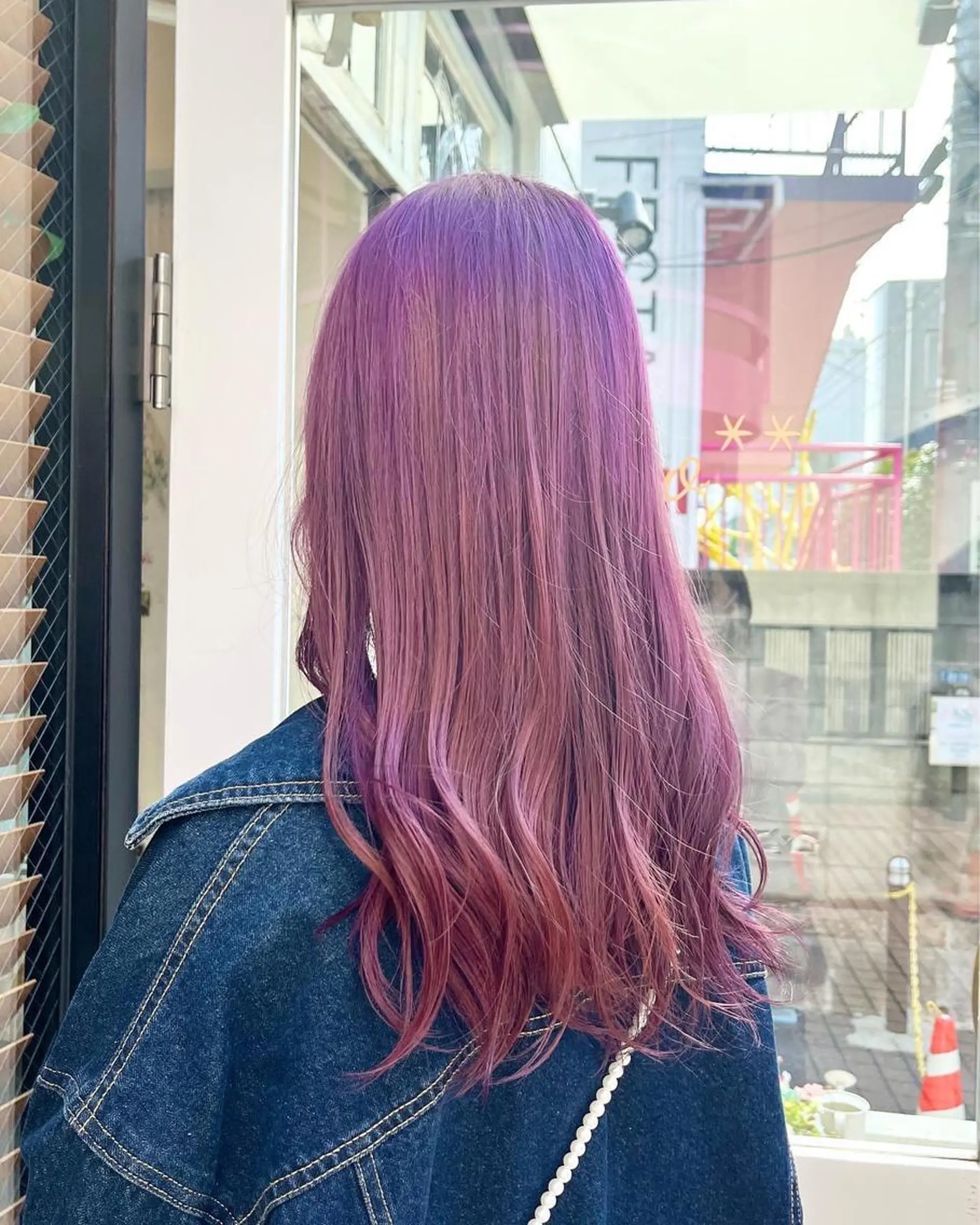 ロング カラー ダブルカラー ラベンダーカラー ラベンダーピンク ピンクカラー 髪質改善☆ 縮毛矯正miyuのヘアスタイル