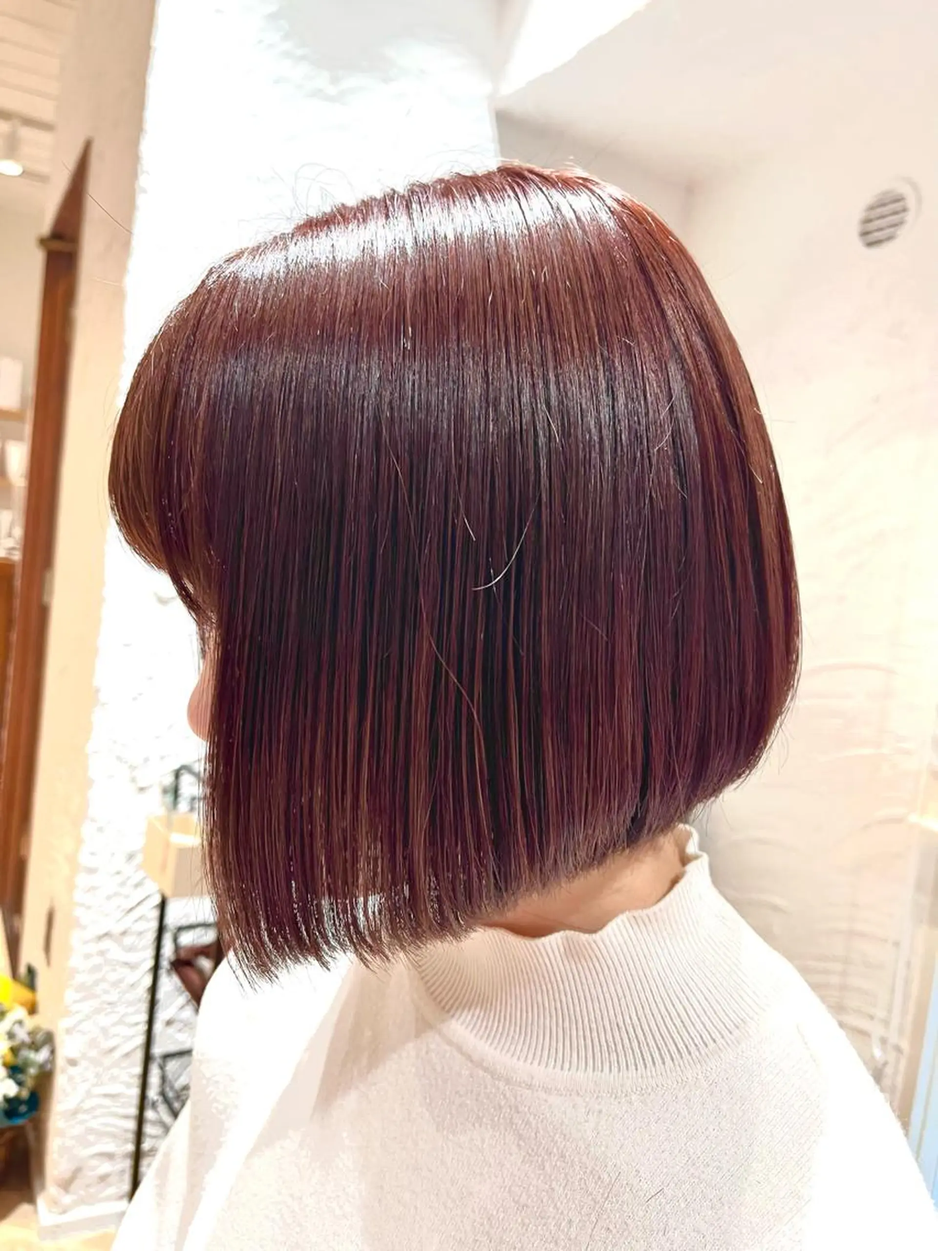 ミディアム カラー ピンクカラー バイオレットカラー ボブ カット ヘアカラー トリートメント 🌈透明感カラー🌈 🌟吉田祐介🌟のヘアスタイル