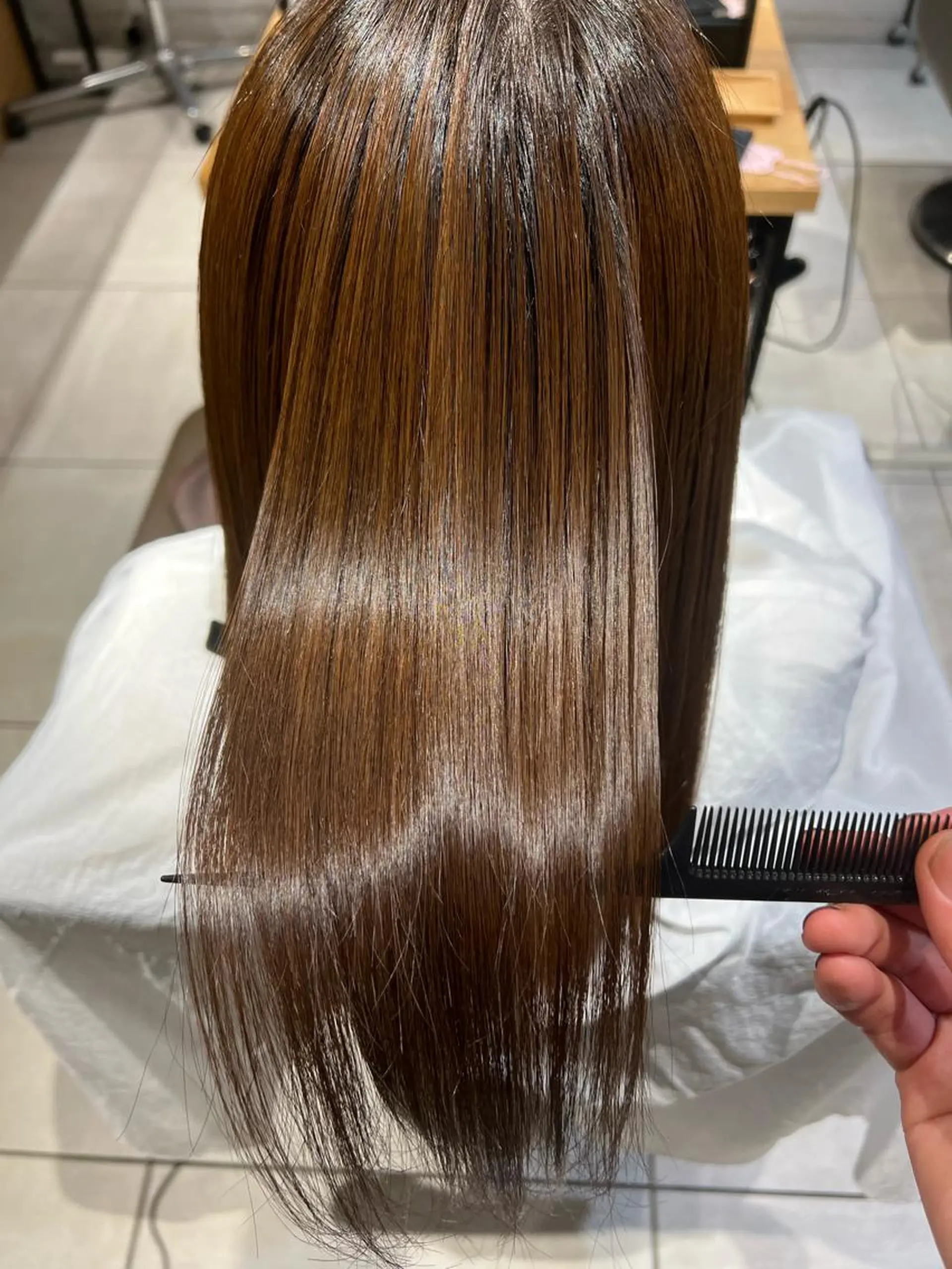 ロング 縮毛矯正 トリートメント 糟谷 慈英のヘアスタイル
