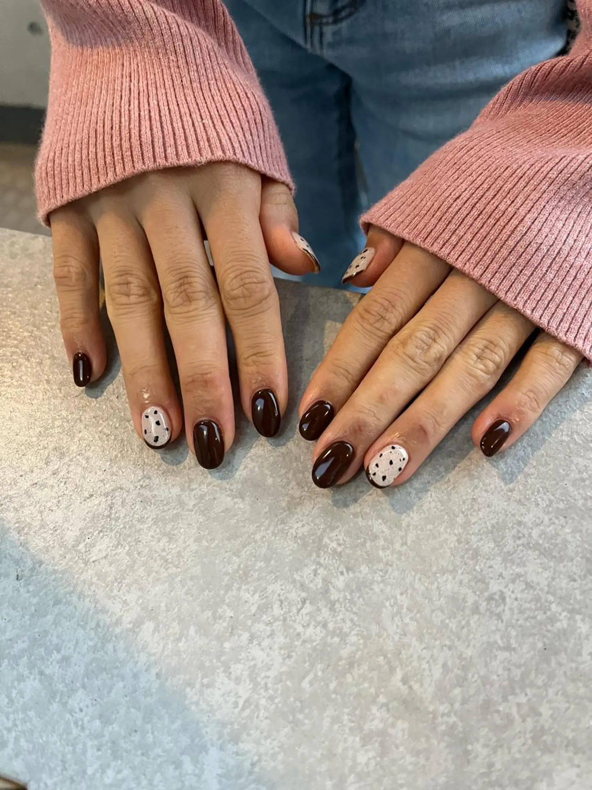 ネイル ハンドネイル 🤎Two ERI🤎のネイルデザイン